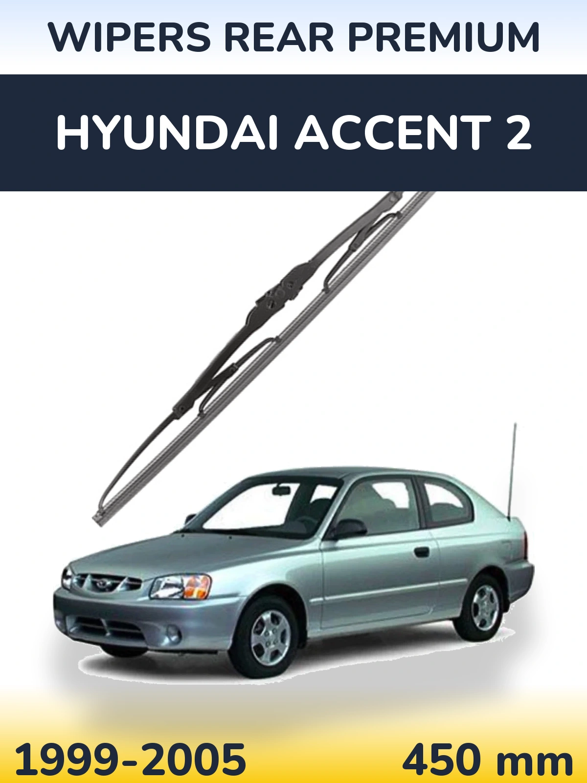 Rear wiper blade WIPERS REAR PREMIUM 450 mm for Hyundai Accent 2 1999-2005