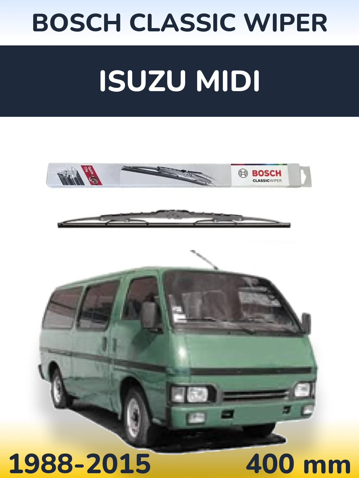 Задня щітка BOSCH Classic Wiper 400 мм для Isuzu Midi 1988-2015
