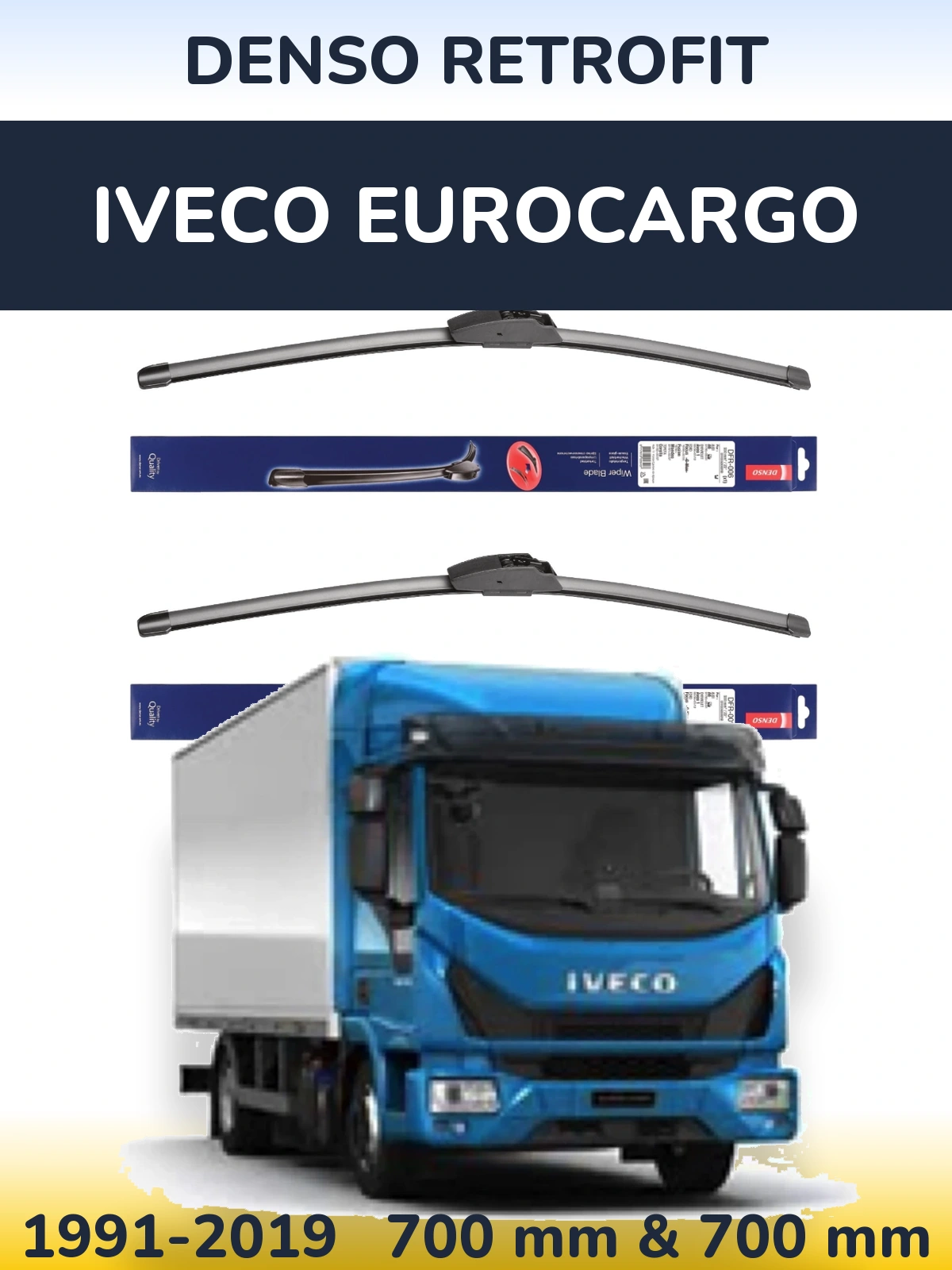 Комплект передніх щіток Denso Retrofit 700 & 700 мм для Iveco EuroCargo 1991-2019
