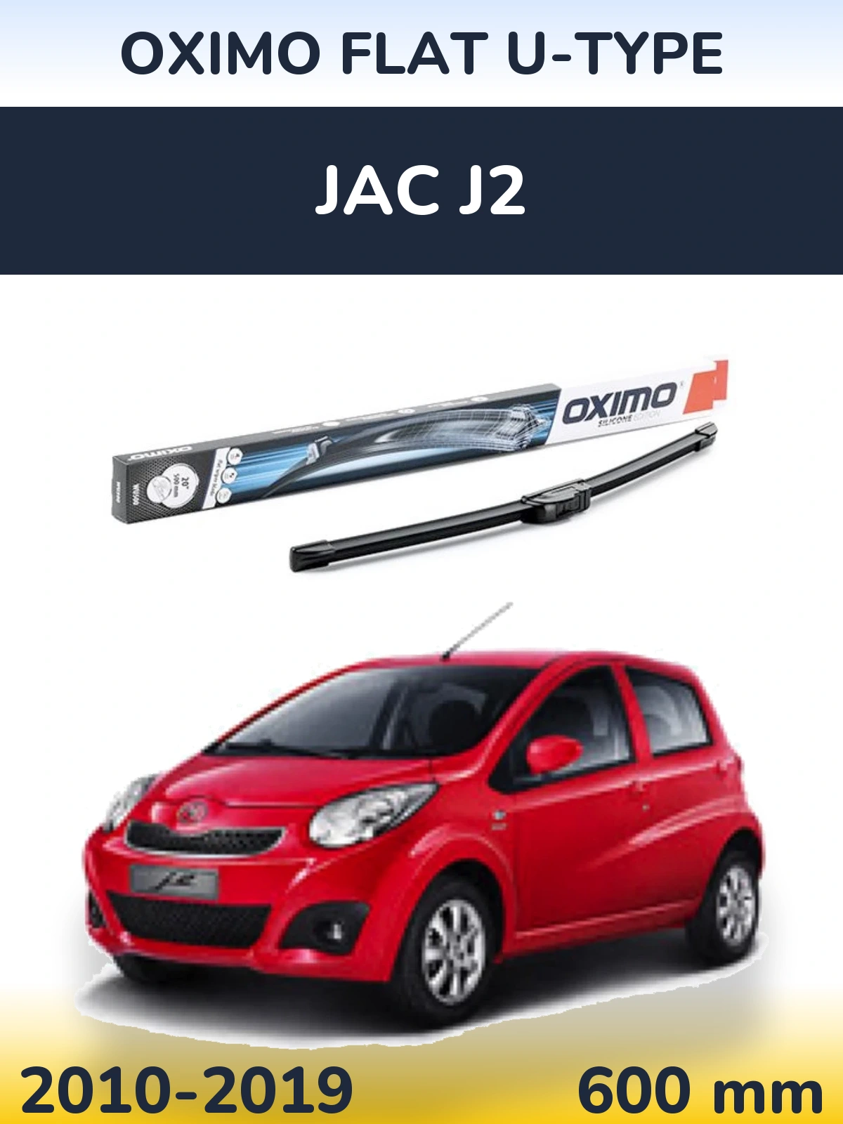 Przednia wycieraczka Oximo Flat U-type 600 mm do JAC J2 2010-2019