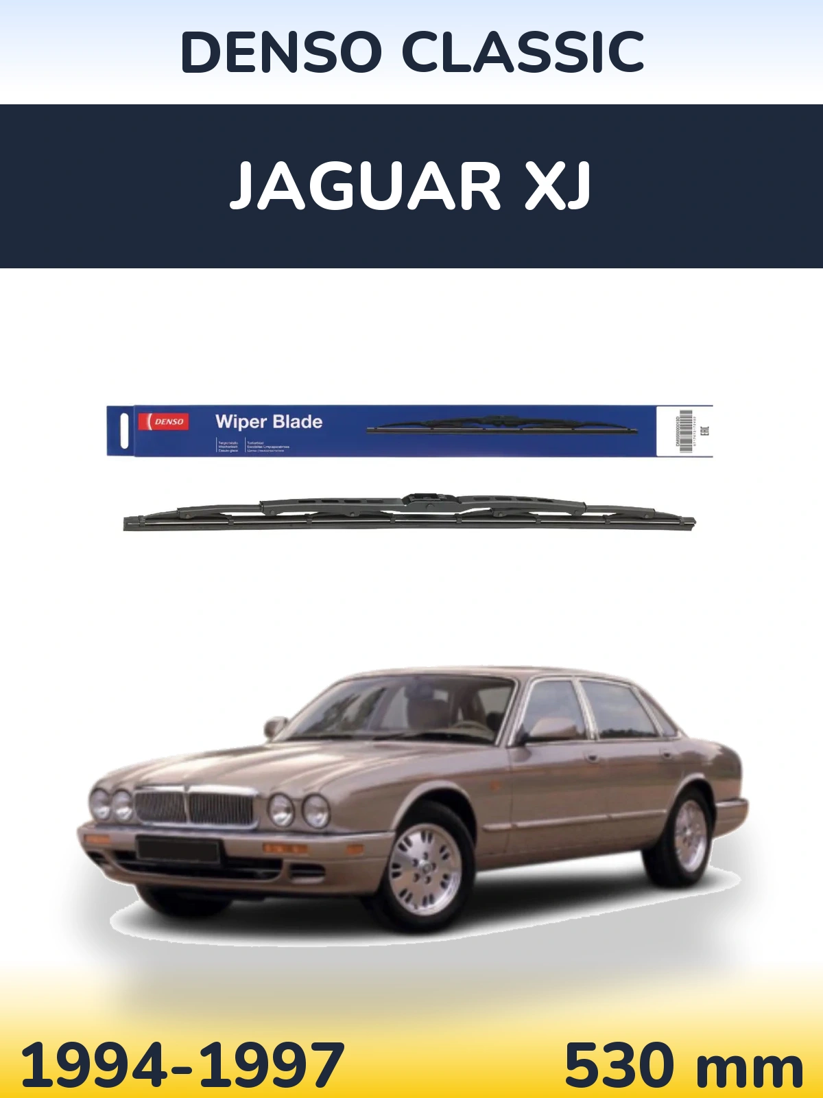 Front wiper blade Denso Classic 530 mm for Jaguar XJ 1994-1997