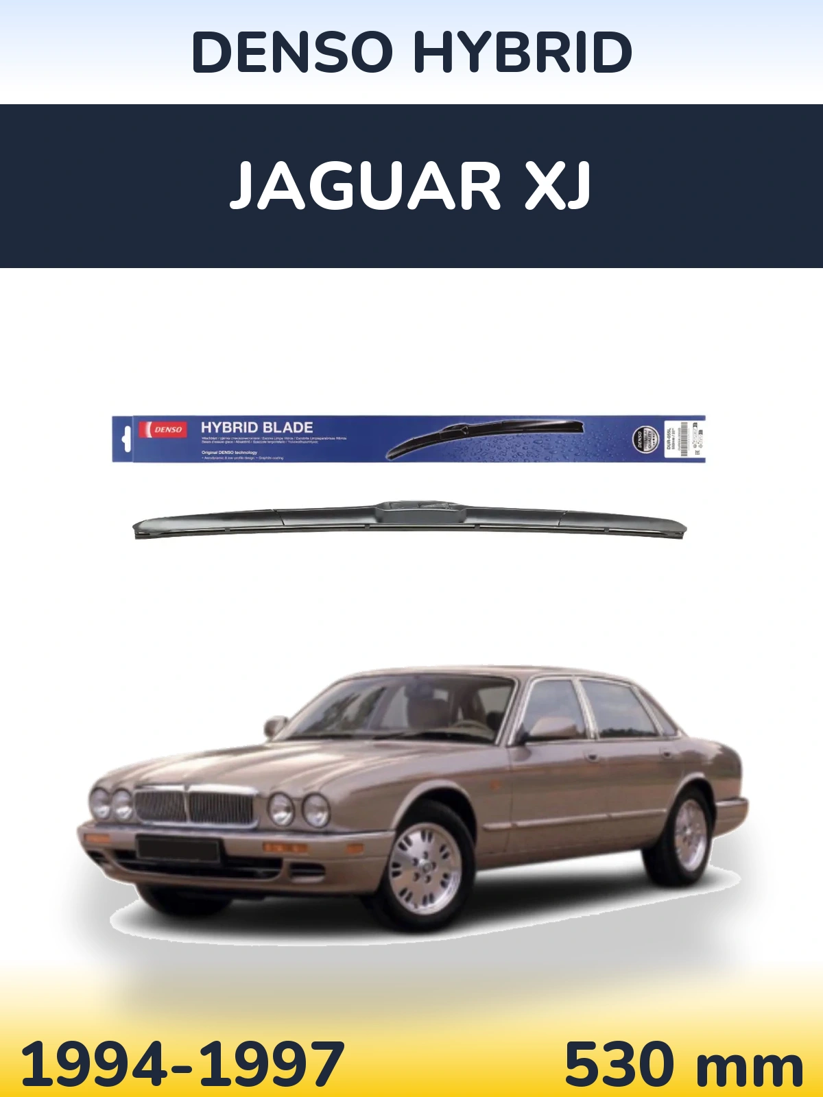 Front wiper blade Denso Hybrid 530 mm for Jaguar XJ 1994-1997