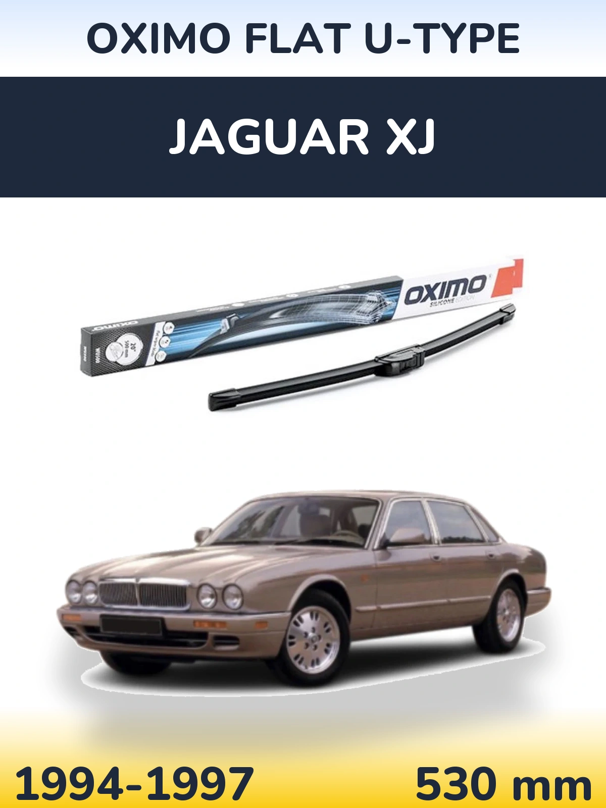 Front wiper blade Oximo Flat U-type 530 mm for Jaguar XJ 1994-1997