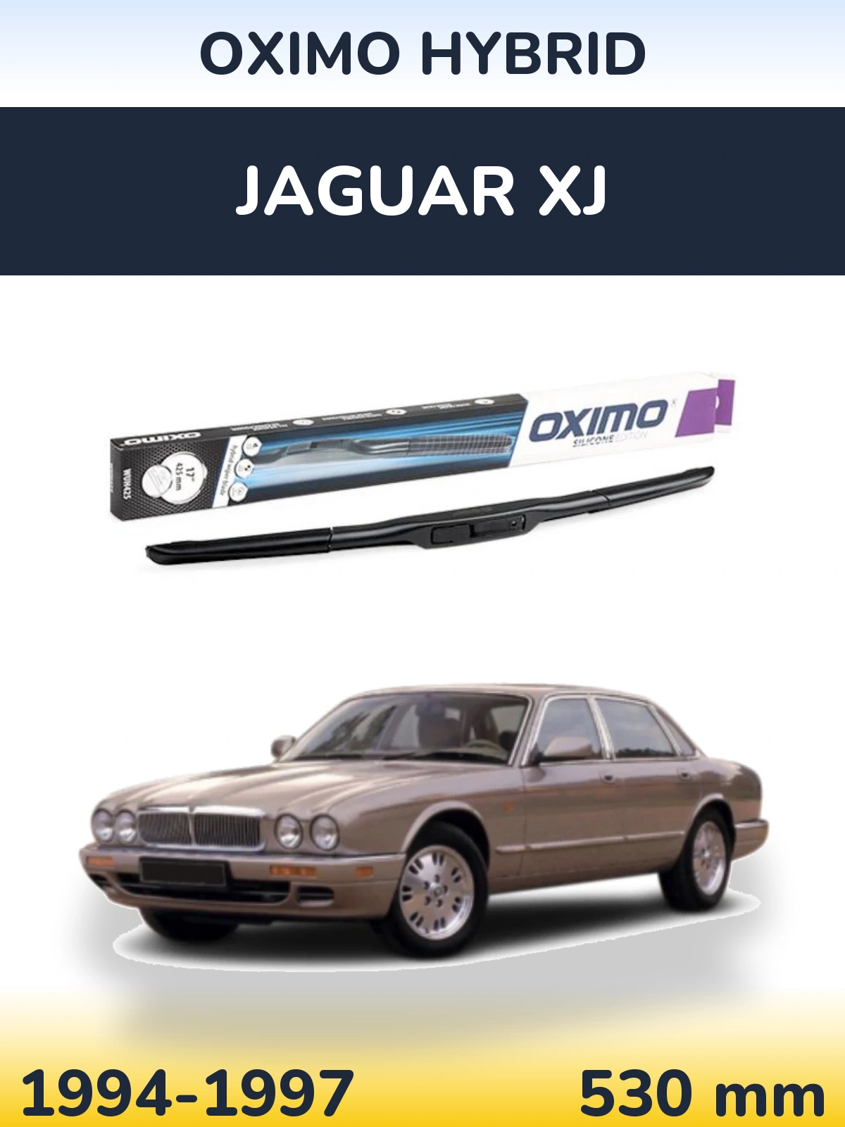 Передний дворник Oximo Hybrid 530 мм для Jaguar XJ 1994-1997