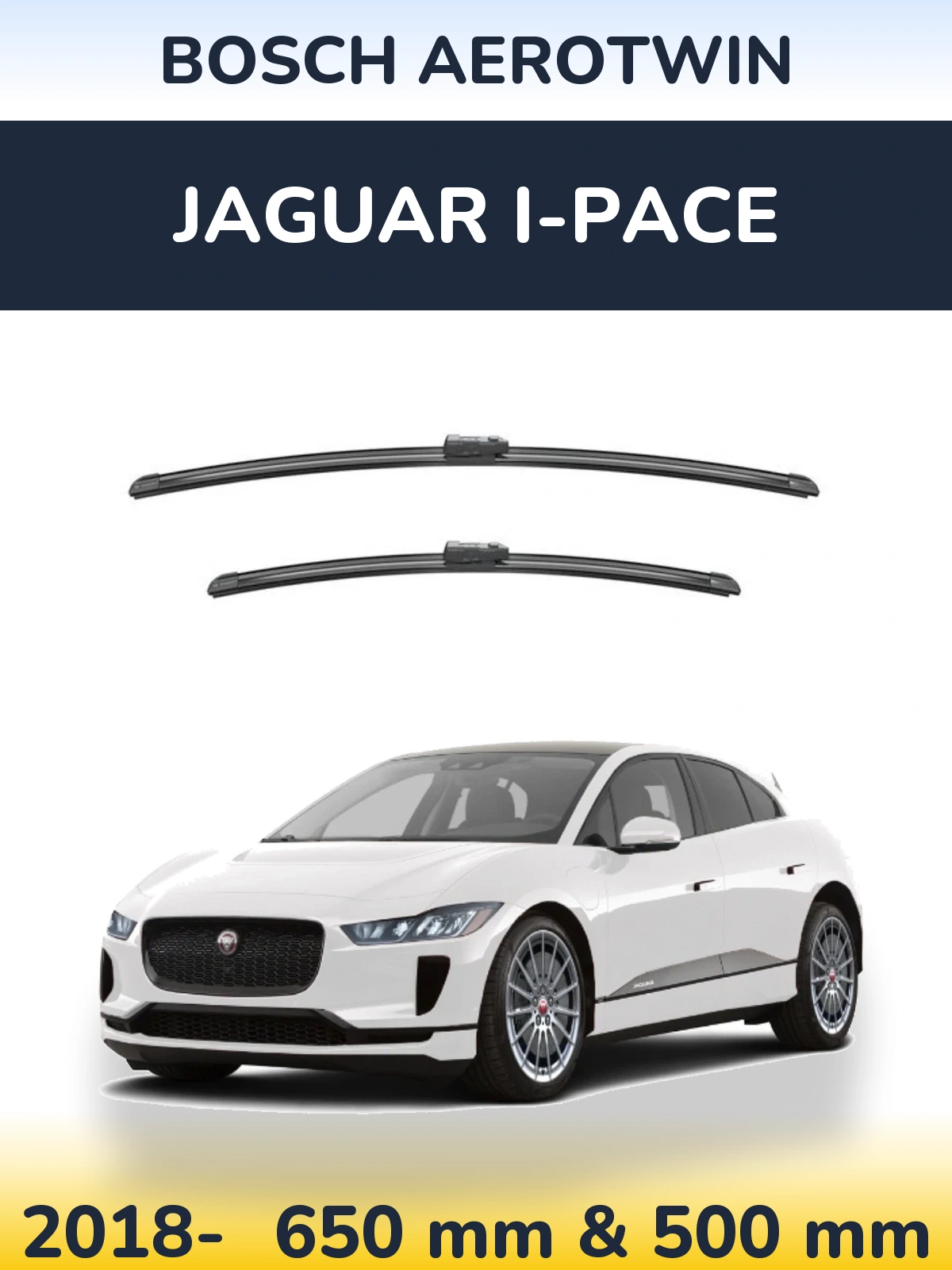 Комплект передніх щіток BOSCH AeroTwin 650 & 500 мм для Jaguar I-Pace 2018-2026