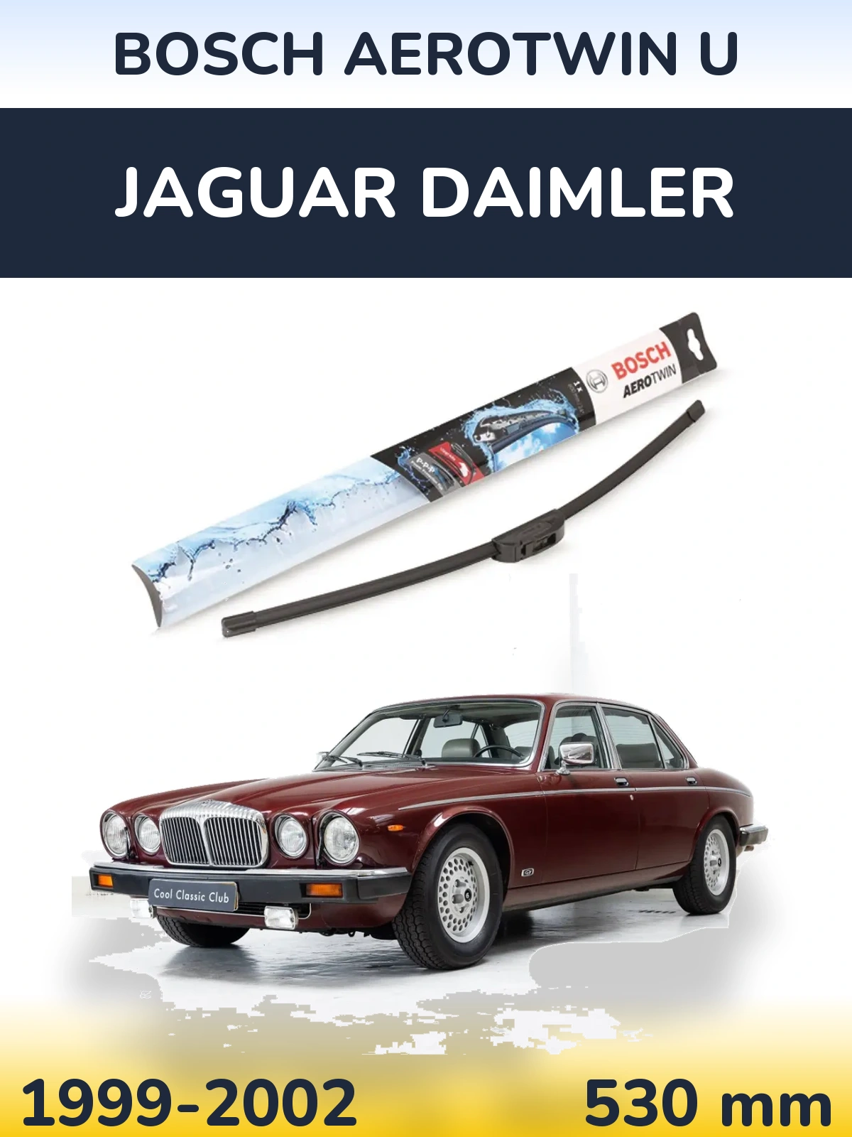 Передня щітка BOSCH AeroTwin U 530 мм для Jaguar Daimler 1999-2002