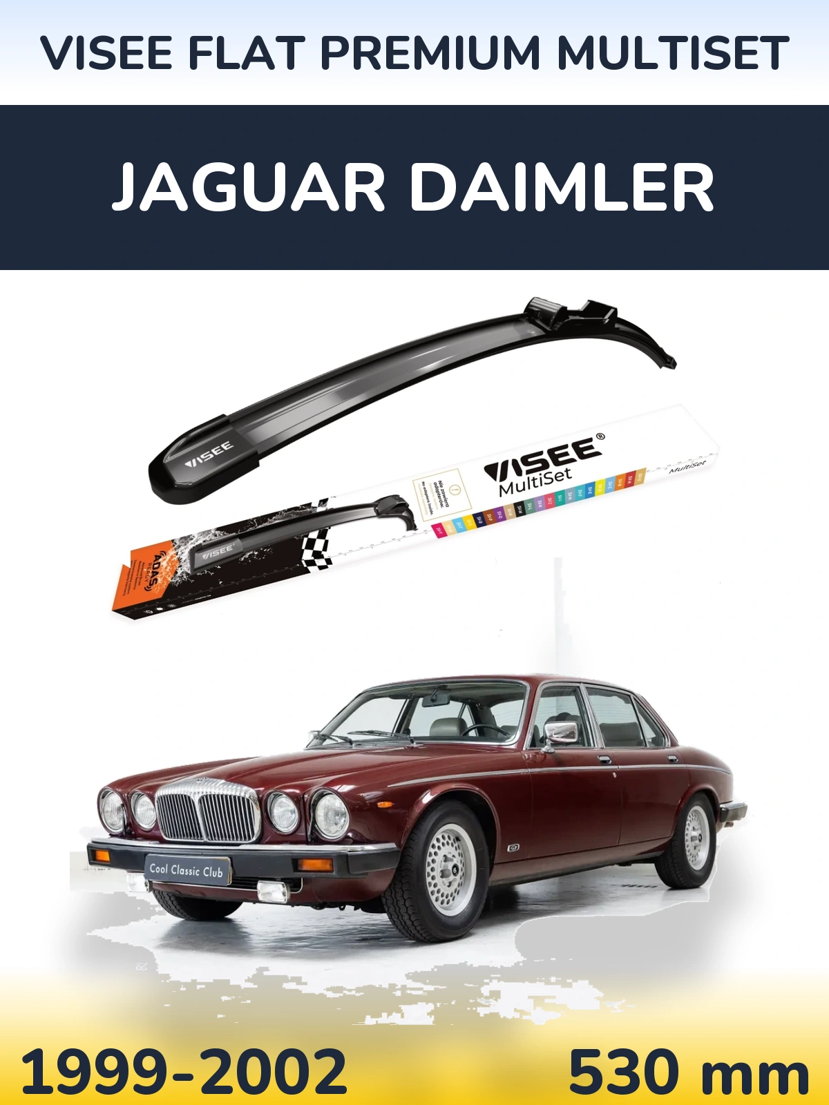 Передня щітка VISEE FLAT PREMIUM MultiSet 530 мм для Jaguar Daimler 1999-2002