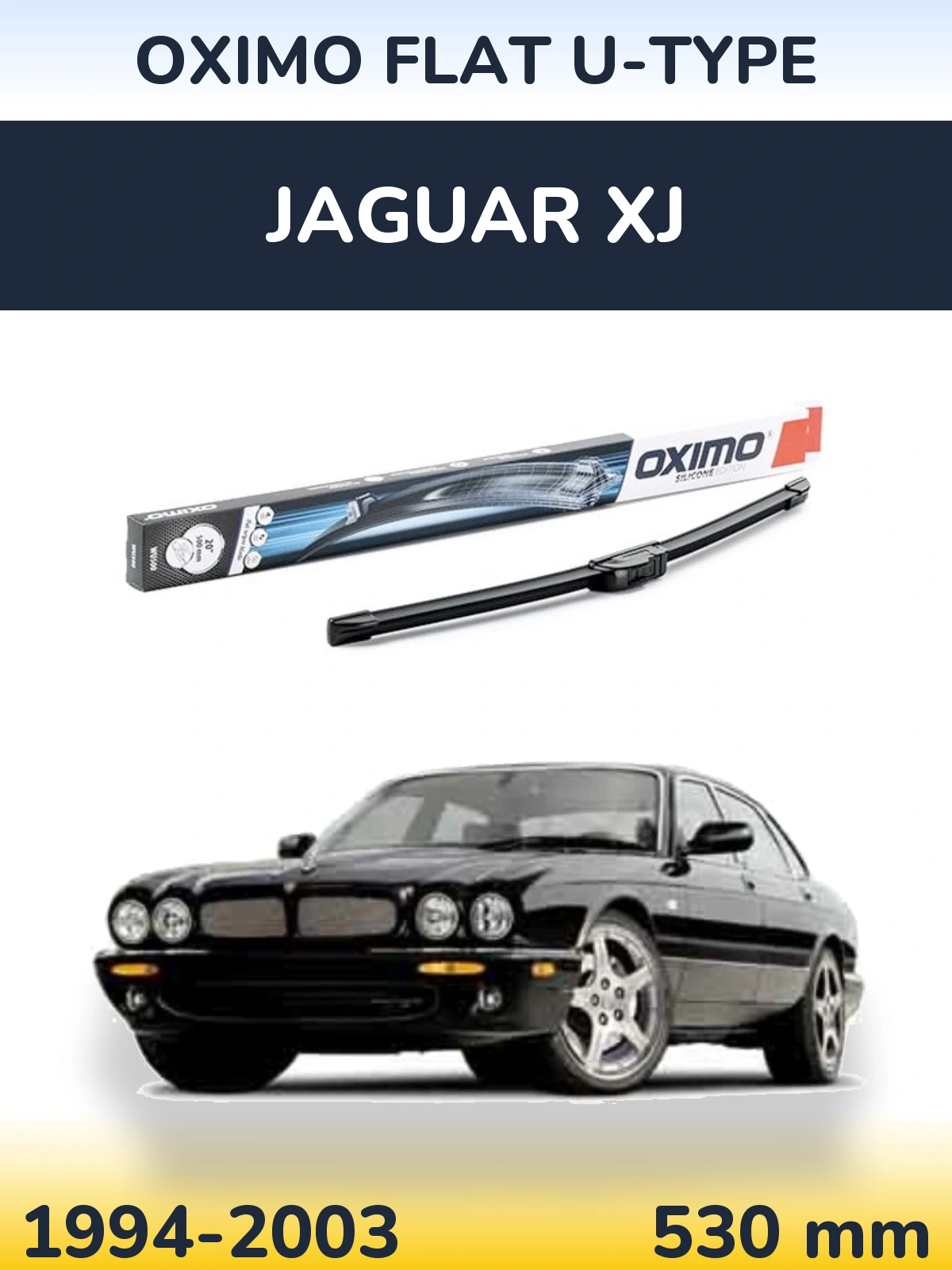 Передний дворник Oximo Flat U-type 530 мм для Jaguar XJ 1994-2003