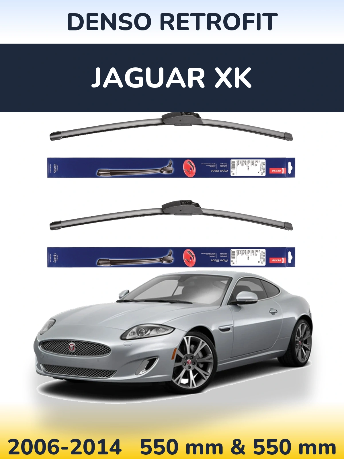 Комплект передних дворников Denso Retrofit 550 & 550 мм для Jaguar XK 2006-2014