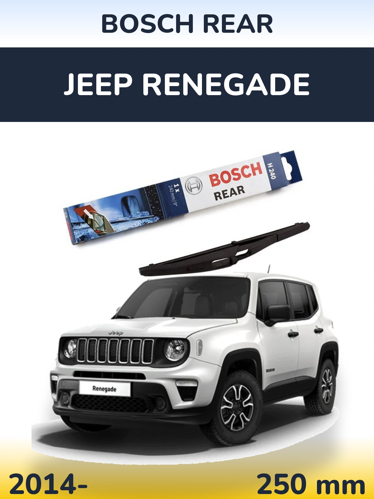 Задний дворник BOSCH Rear 240 мм для Jeep Renegade 2014-2026