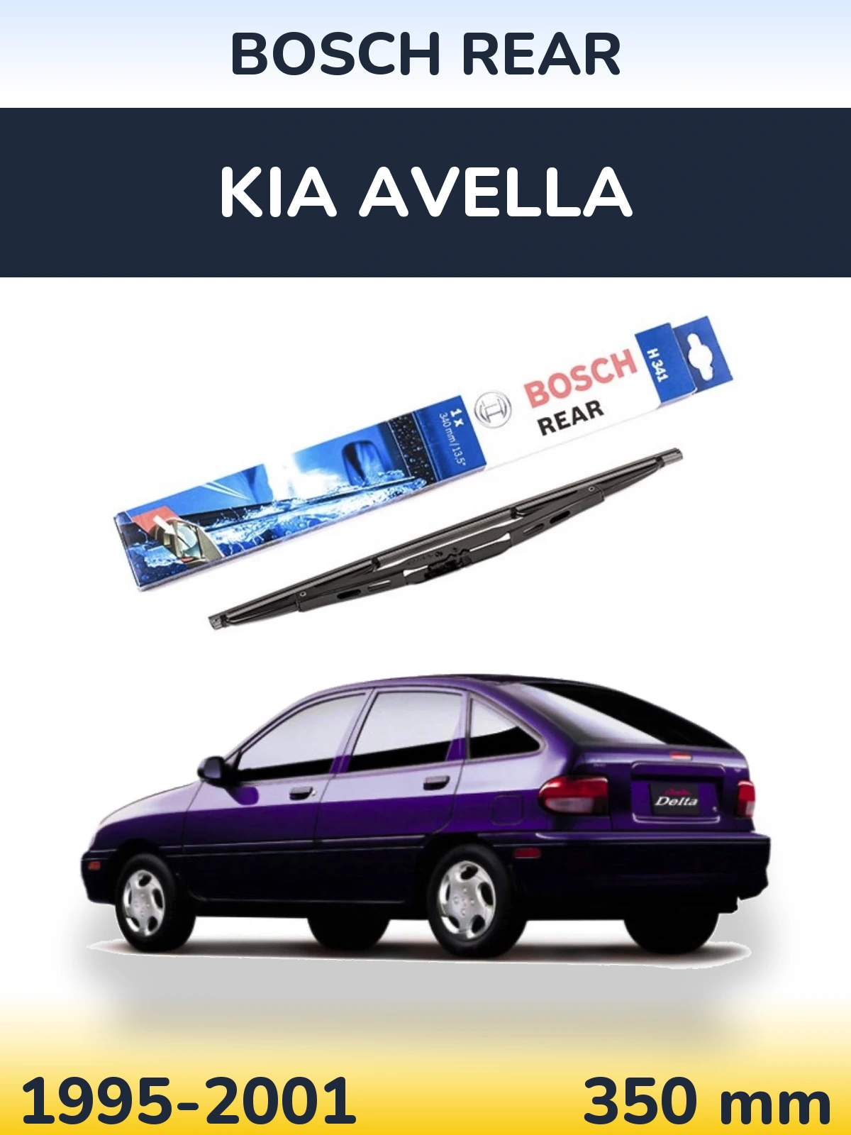 Tylna wycieraczka BOSCH Rear 340 mm do KIA Avella 1995-2001