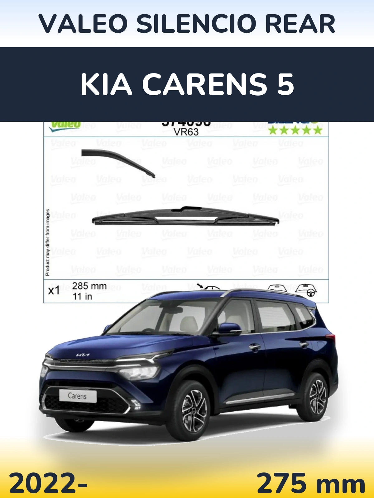 Tylna wycieraczka Valeo Silencio Rear 285 mm do KIA Carens 5 2022-2026