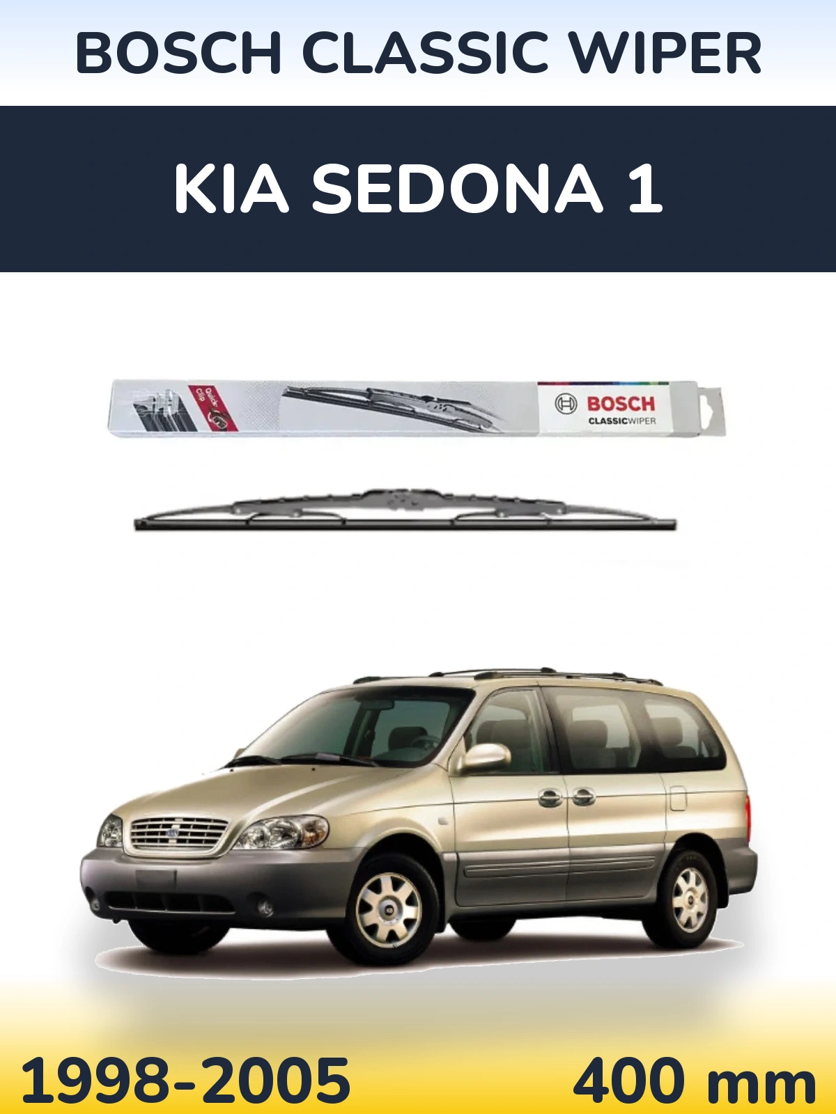 Tylna wycieraczka BOSCH Classic Wiper 400 mm do KIA Sedona 1 1998-2005