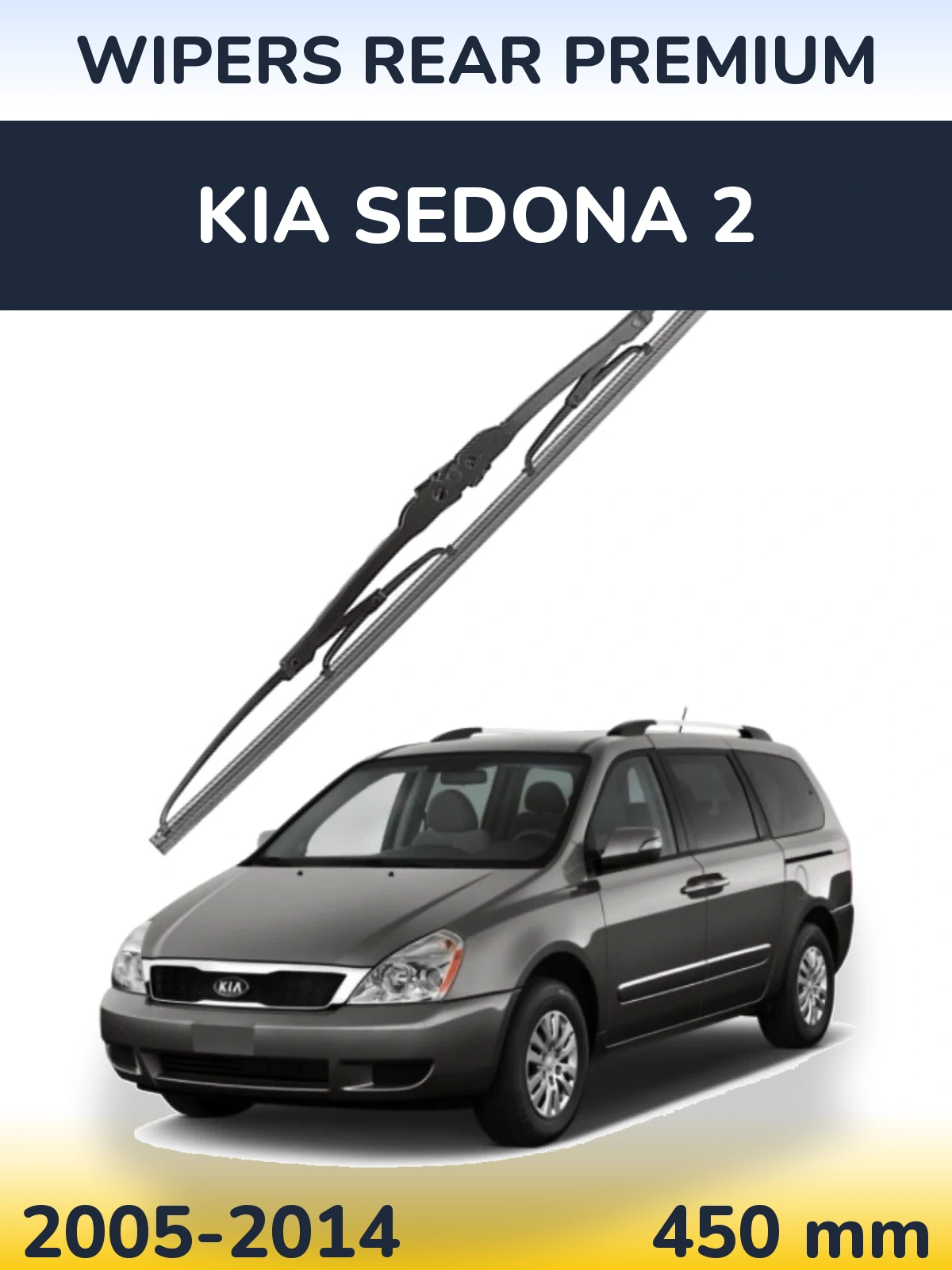 Rear wiper blade WIPERS REAR PREMIUM 450 mm for KIA Sedona 2 2005-2014