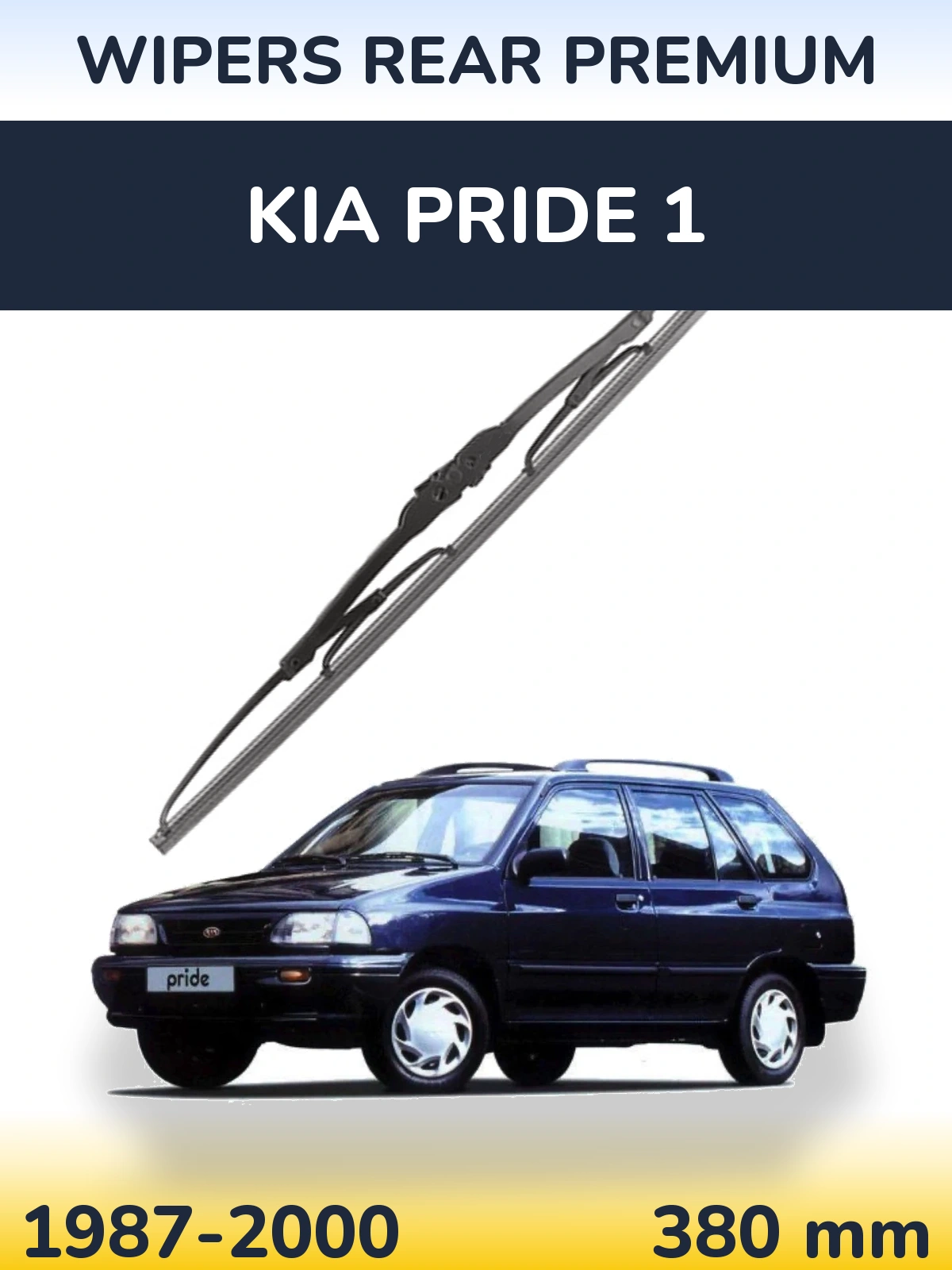 Tylna wycieraczka WIPERS REAR PREMIUM 380 mm do KIA Pride 1 1987-2000