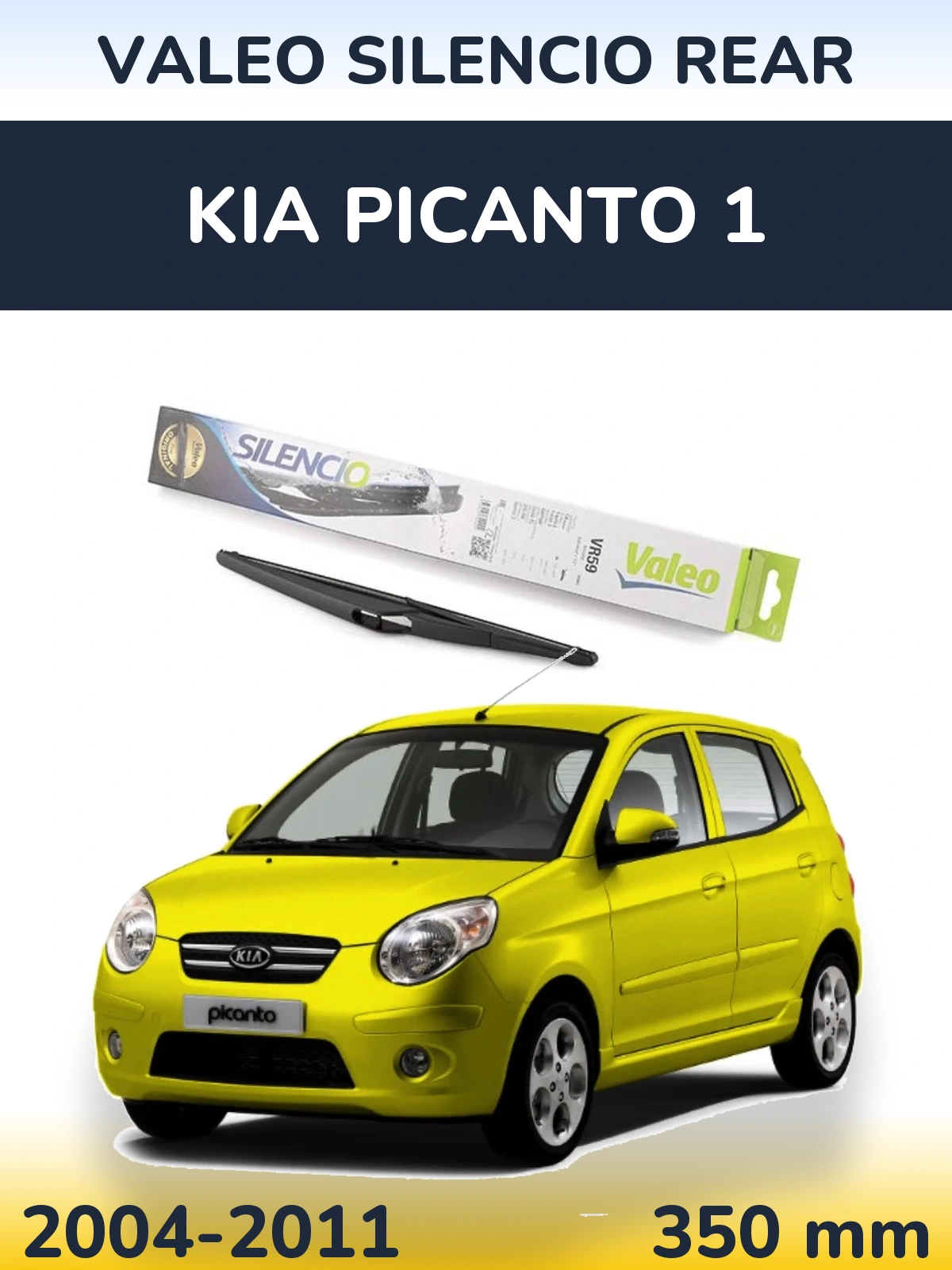 Rear wiper blade Valeo Silencio Rear 300 mm for KIA Picanto 1 2004-2011