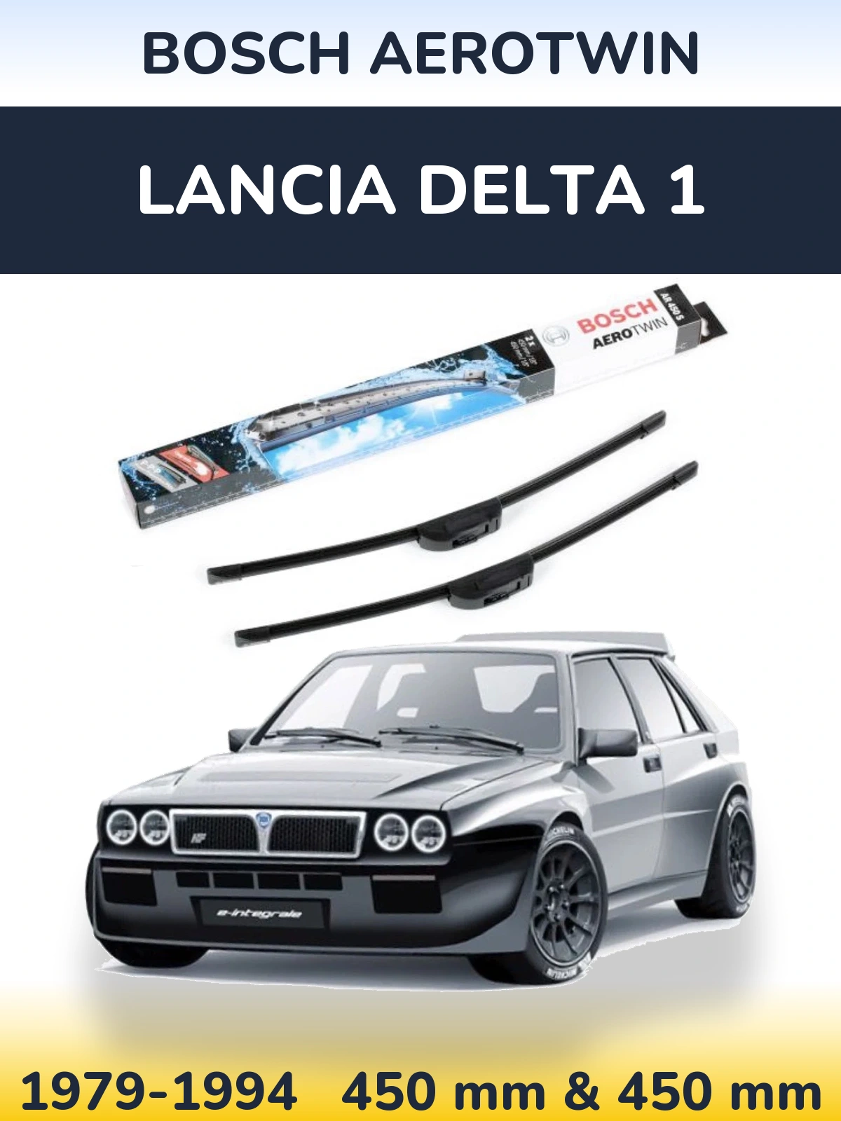 Комплект передних дворников BOSCH AeroTwin 450 & 450 мм для Lancia Delta 1 1979-1994