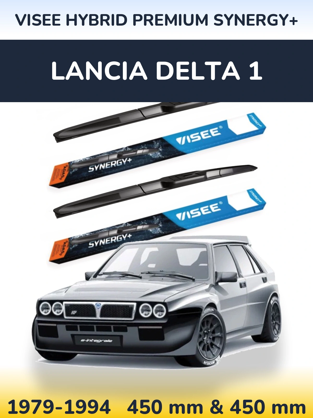 Комплект передних дворников VISEE HYBRID PREMIUM SYNERGY+ 450 & 450 мм для Lancia Delta 1 1979-1994