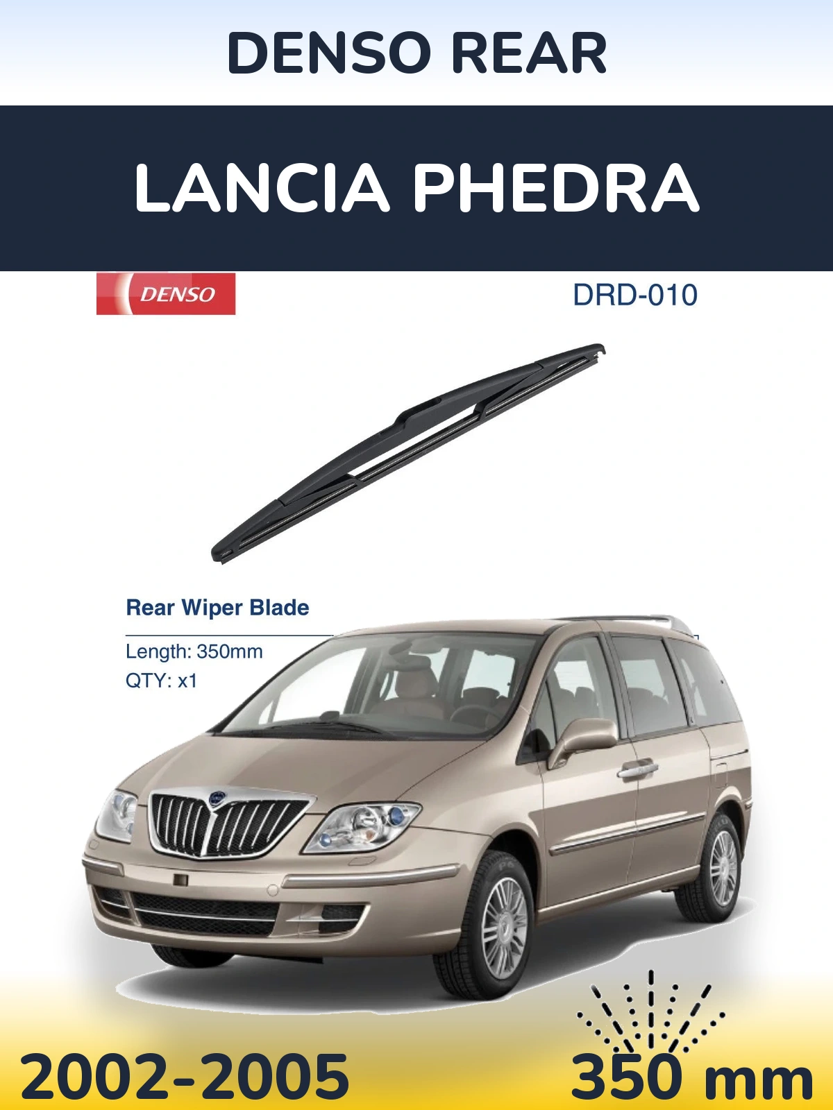 Tylna wycieraczka Denso Rear 350 mm do Lancia Phedra 2002-2005