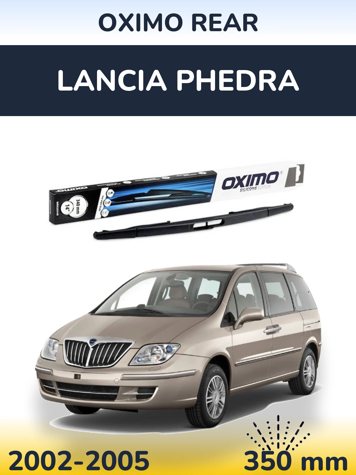 Rear wiper blade Oximo Rear 350 mm for Lancia Phedra 2002-2005