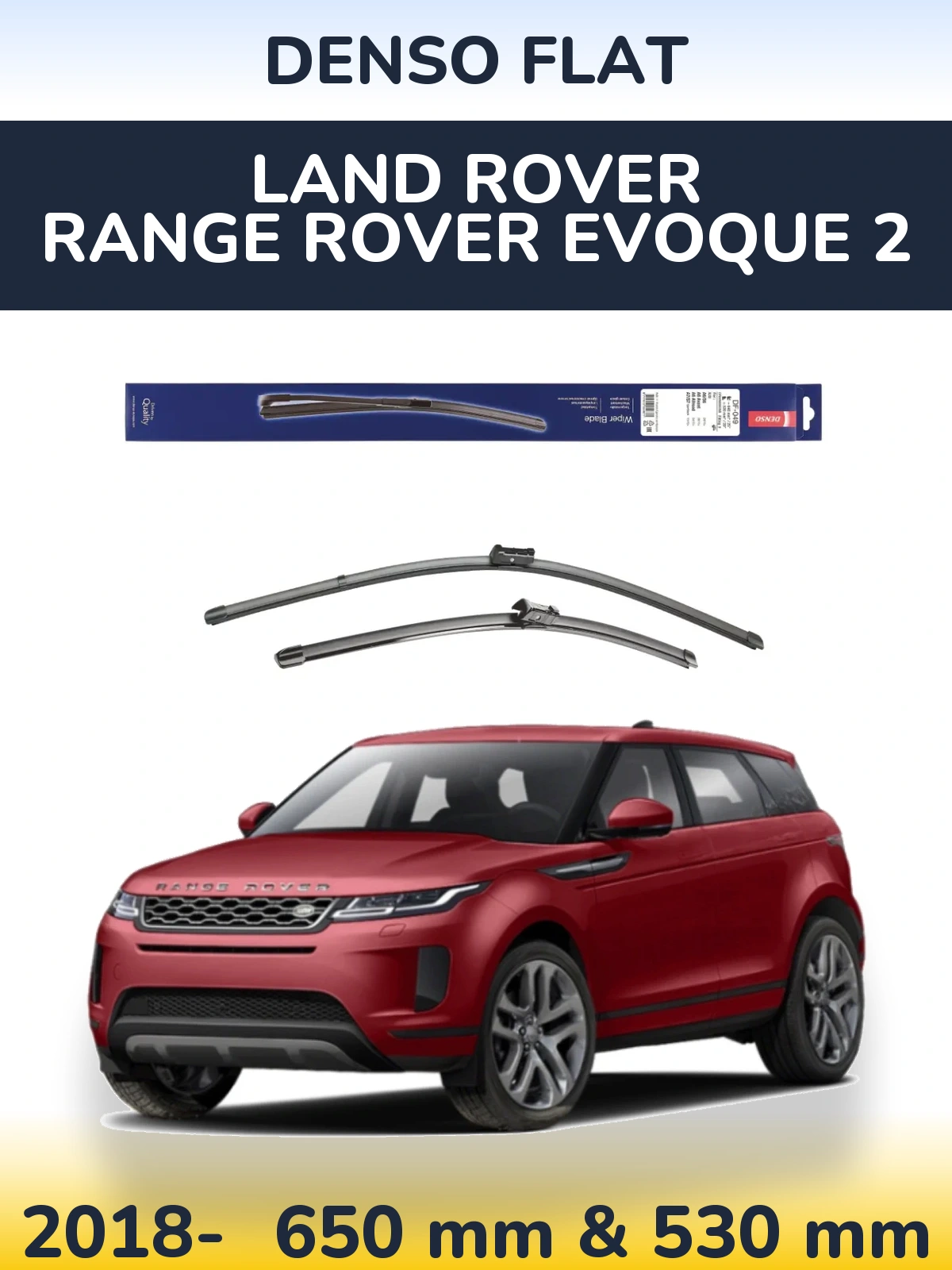 Komplet przednich wycieraczek Denso Flat 640 & 520 mm do Land Rover Range Rover  Evoque 2 2018-2026