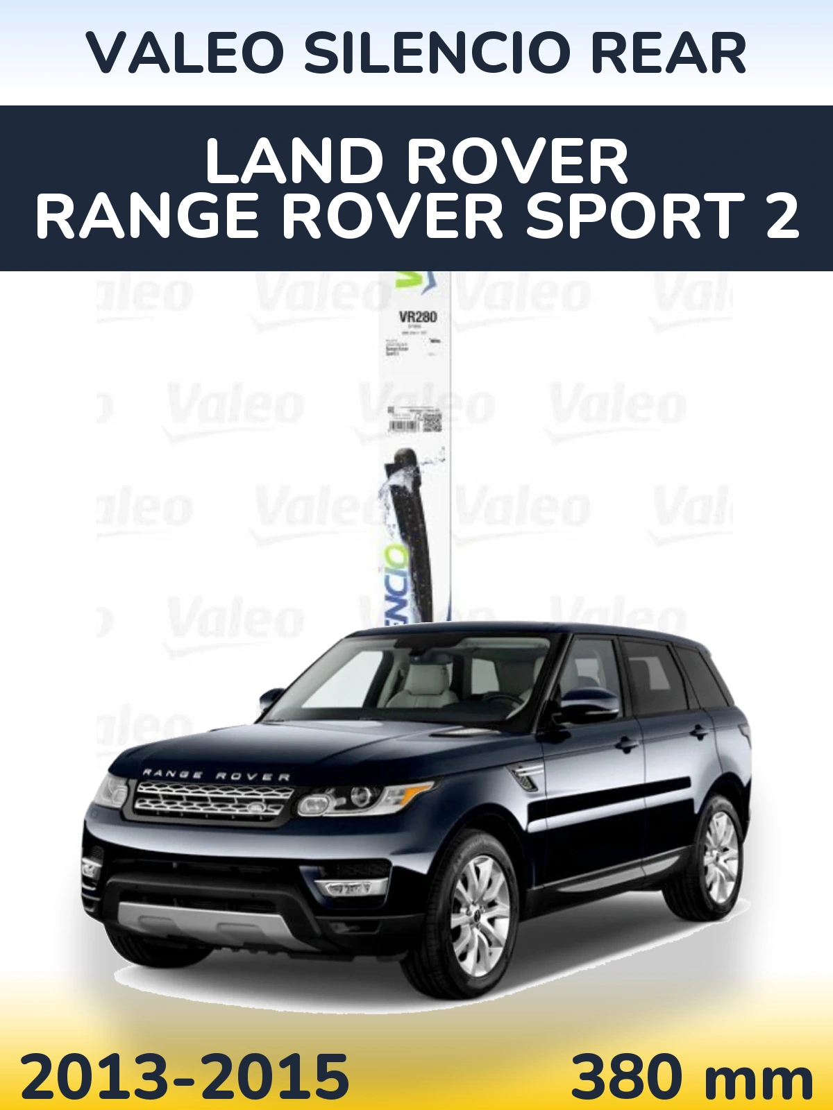 Rear wiper blade Valeo Silencio Rear 380 mm for Land Rover Range Rover Sport 2 2013-2015