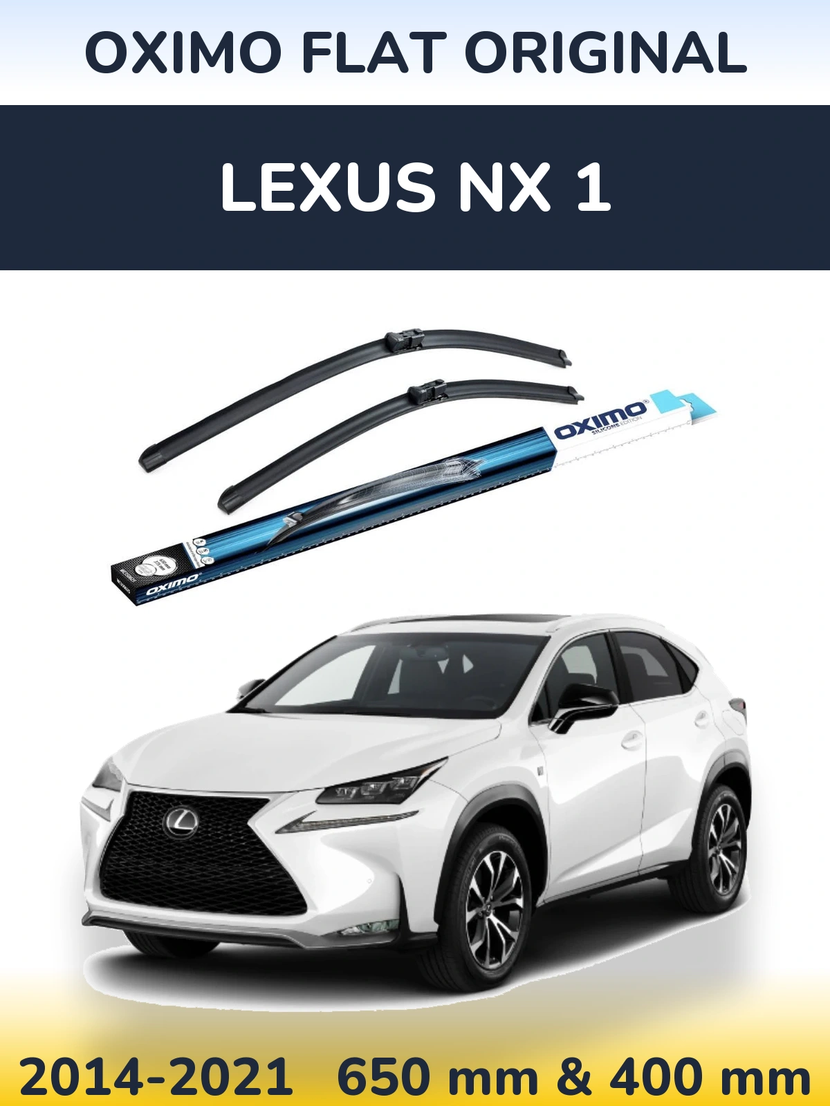 Комплект передних дворников Oximo Flat Original 650 & 400 мм для Lexus NX 1 2014-2021