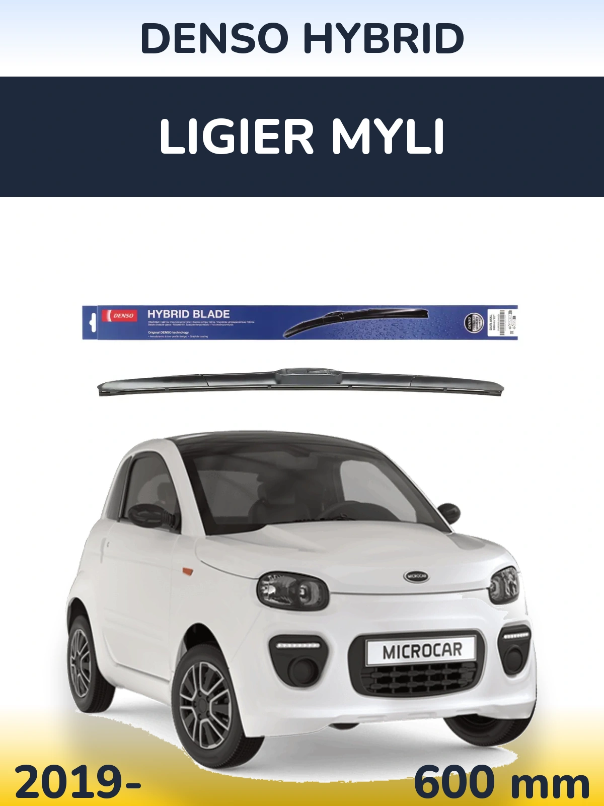 Przednia wycieraczka Denso Hybrid 600 mm do Ligier Myli 2019-2026