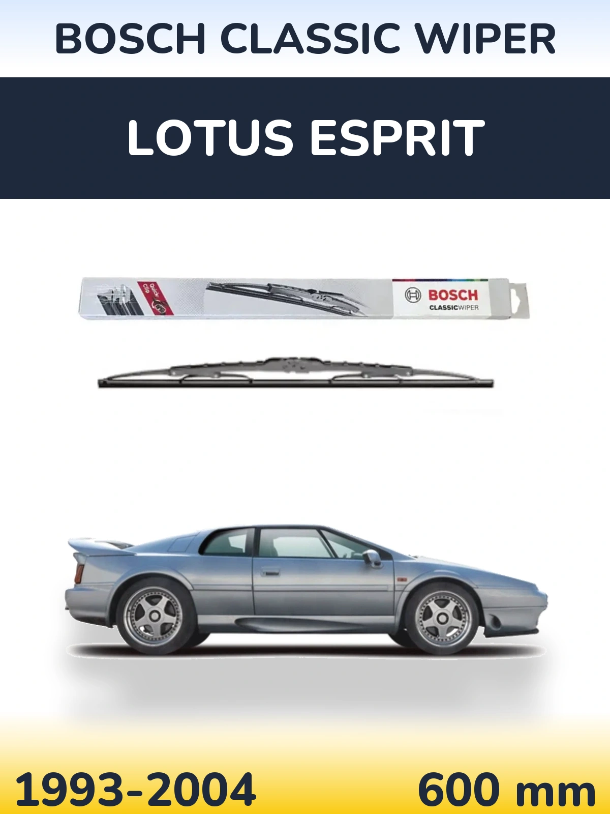 Передний дворник BOSCH Classic Wiper 600 мм для Lotus Esprit 1993-2004