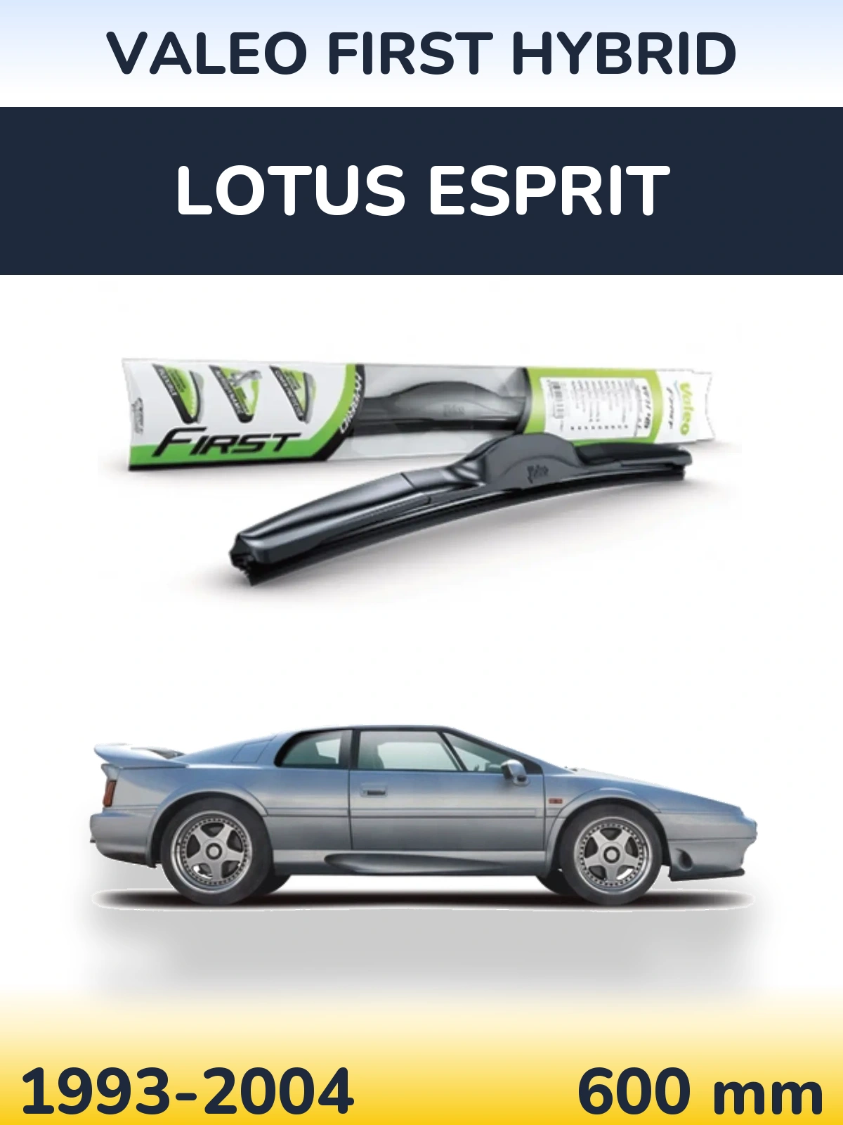 Передний дворник Valeo First Hybrid 600 мм для Lotus Esprit 1993-2004