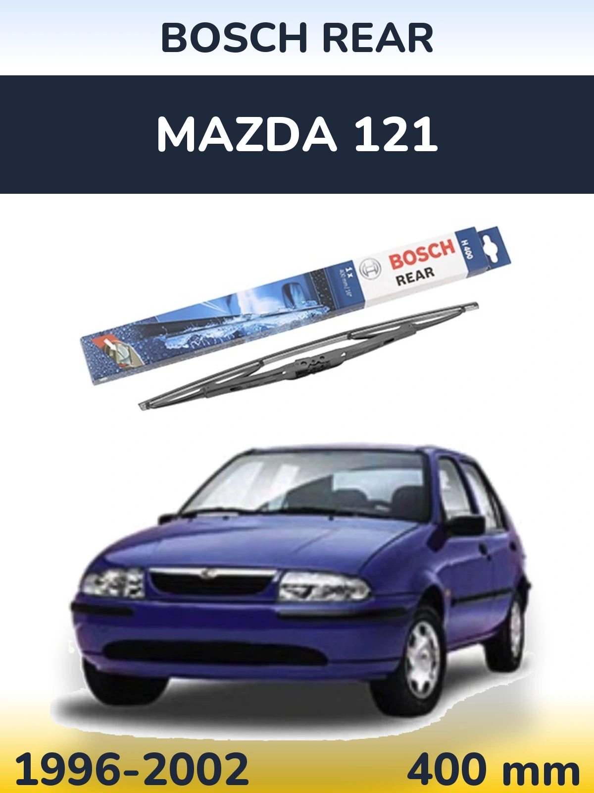 Задня щітка BOSCH Rear 400 мм для Mazda 121 1996-2002