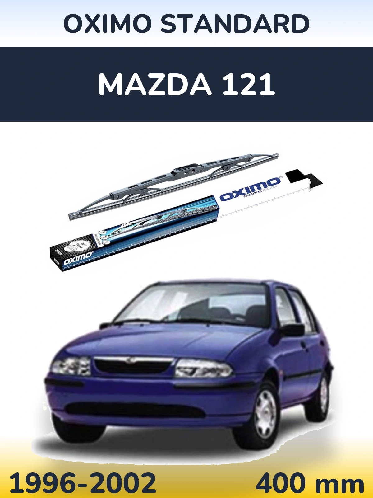 Rear wiper blade Oximo Standard 400 mm for Mazda 121 1996-2002