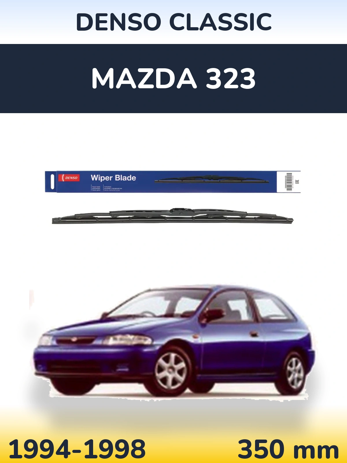 Rear wiper blade Denso Classic 350 mm for Mazda 323 1994-1998