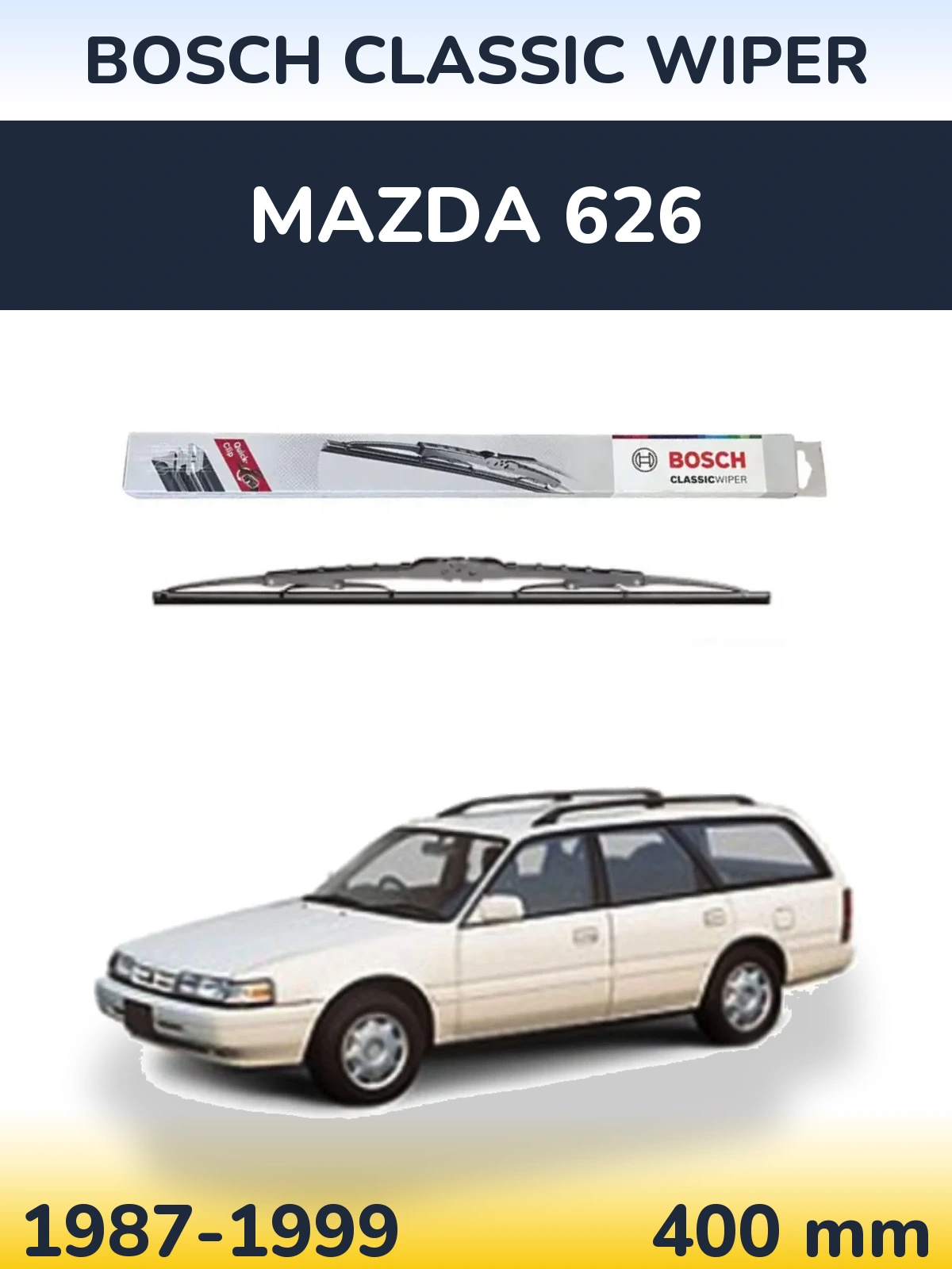 Задний дворник BOSCH Classic Wiper 400 мм для Mazda 626 1987-1999