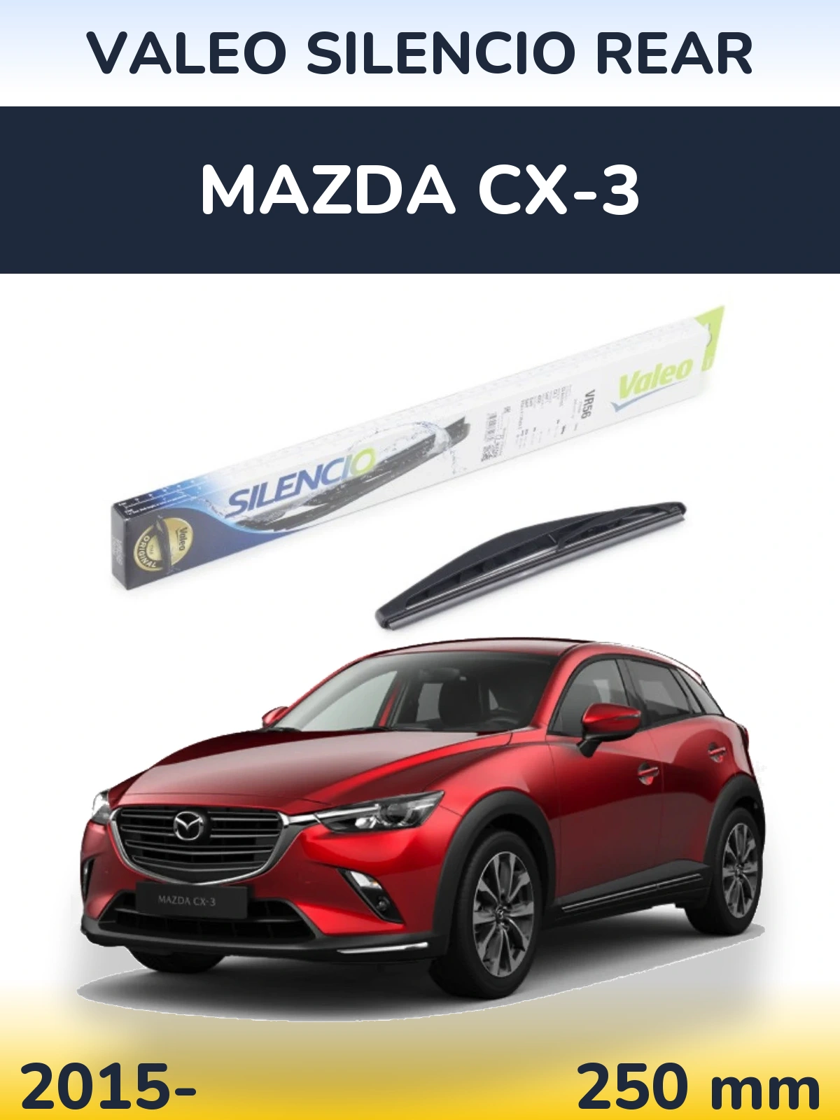Tylna wycieraczka Valeo Silencio Rear 240 mm do Mazda CX-3 2015-2026