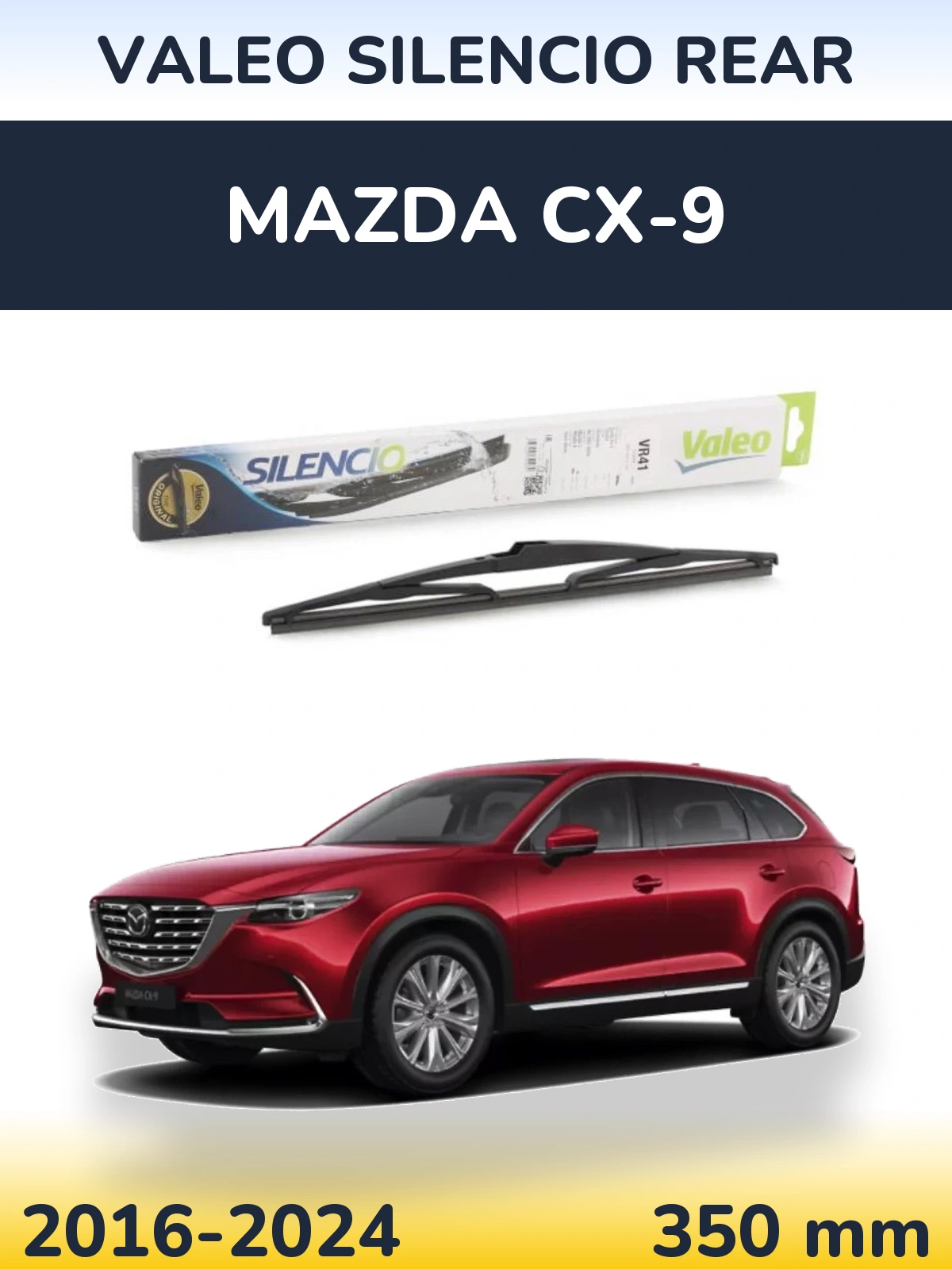 Tylna wycieraczka Valeo Silencio Rear 345 mm do Mazda CX-9 2016-2024