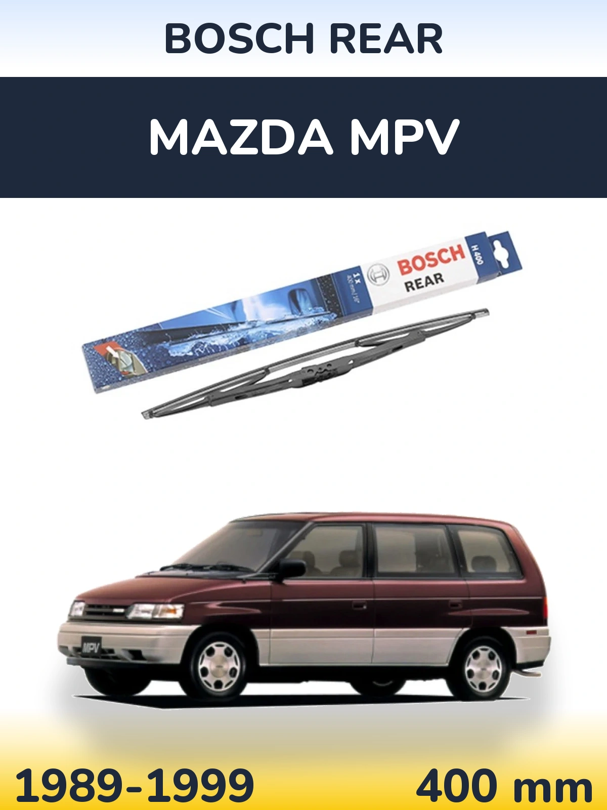Задня щітка BOSCH Rear 400 мм для Mazda MPV 1989-1999