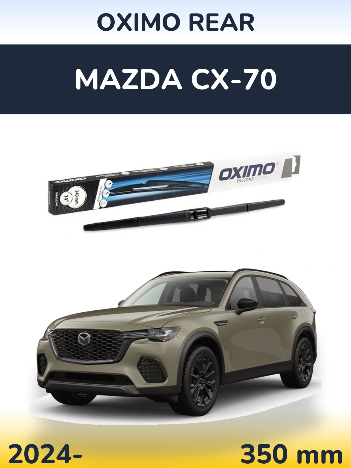 Rear wiper blade Oximo Rear 350 mm for Mazda CX-70 2024-2026