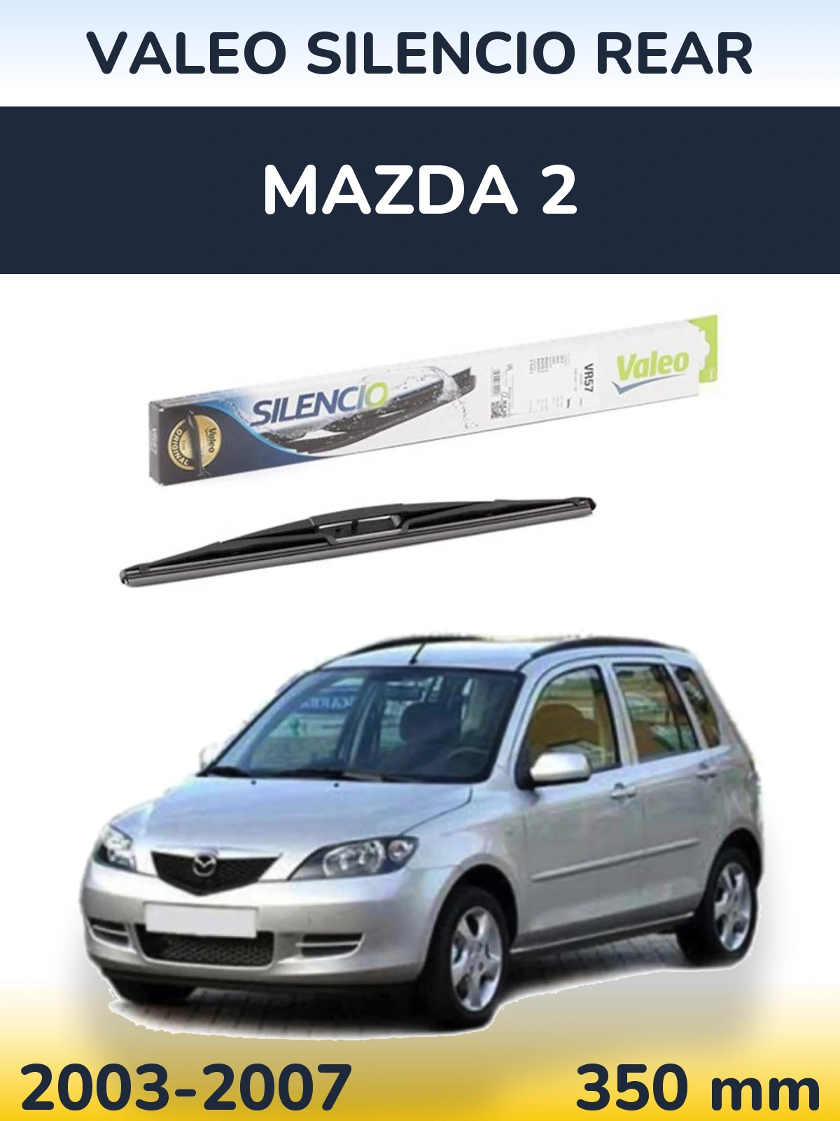 Задний дворник Valeo Silencio Rear 345 мм для Mazda 2 2003-2007