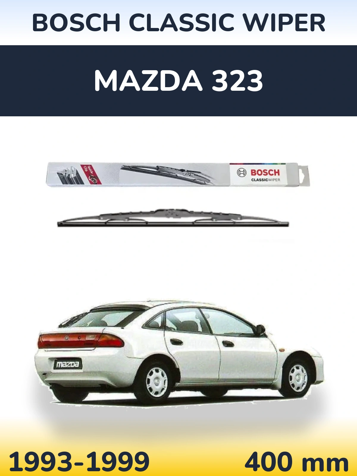 Tylna wycieraczka BOSCH Classic Wiper 400 mm do Mazda 323 1993-1999
