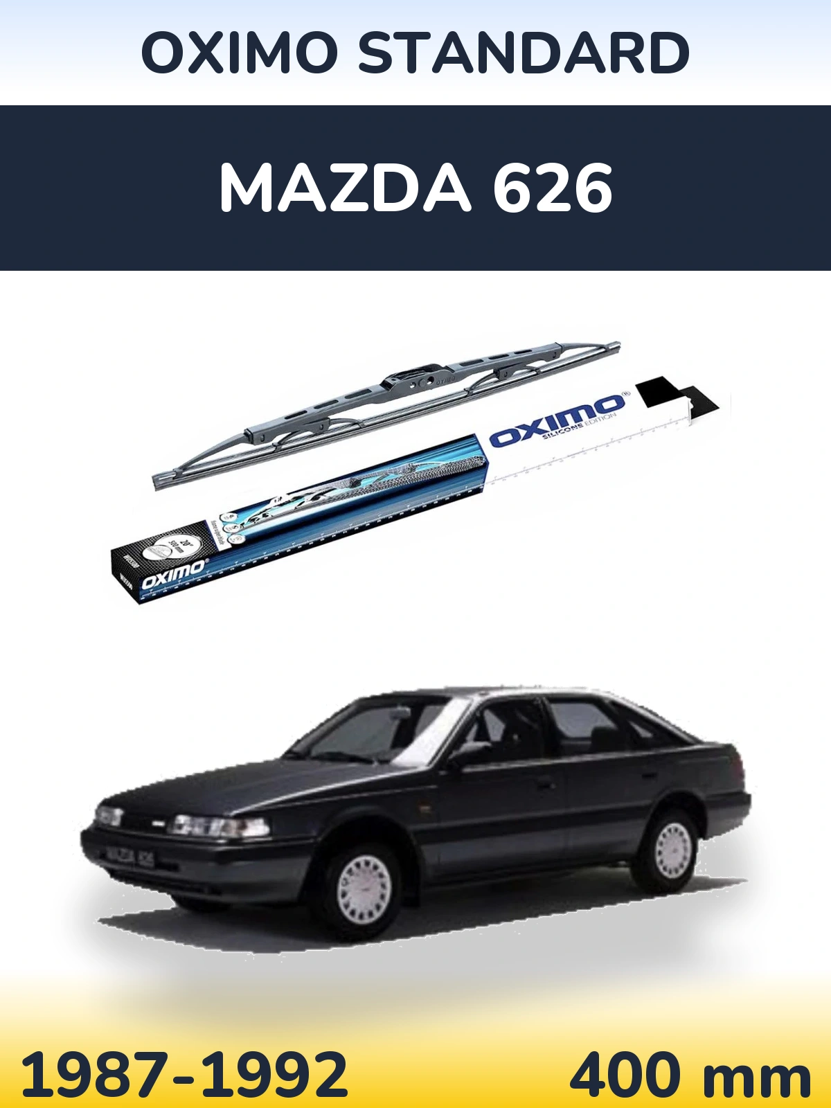 Rear wiper blade Oximo Standard 400 mm for Mazda 626 1987-1992