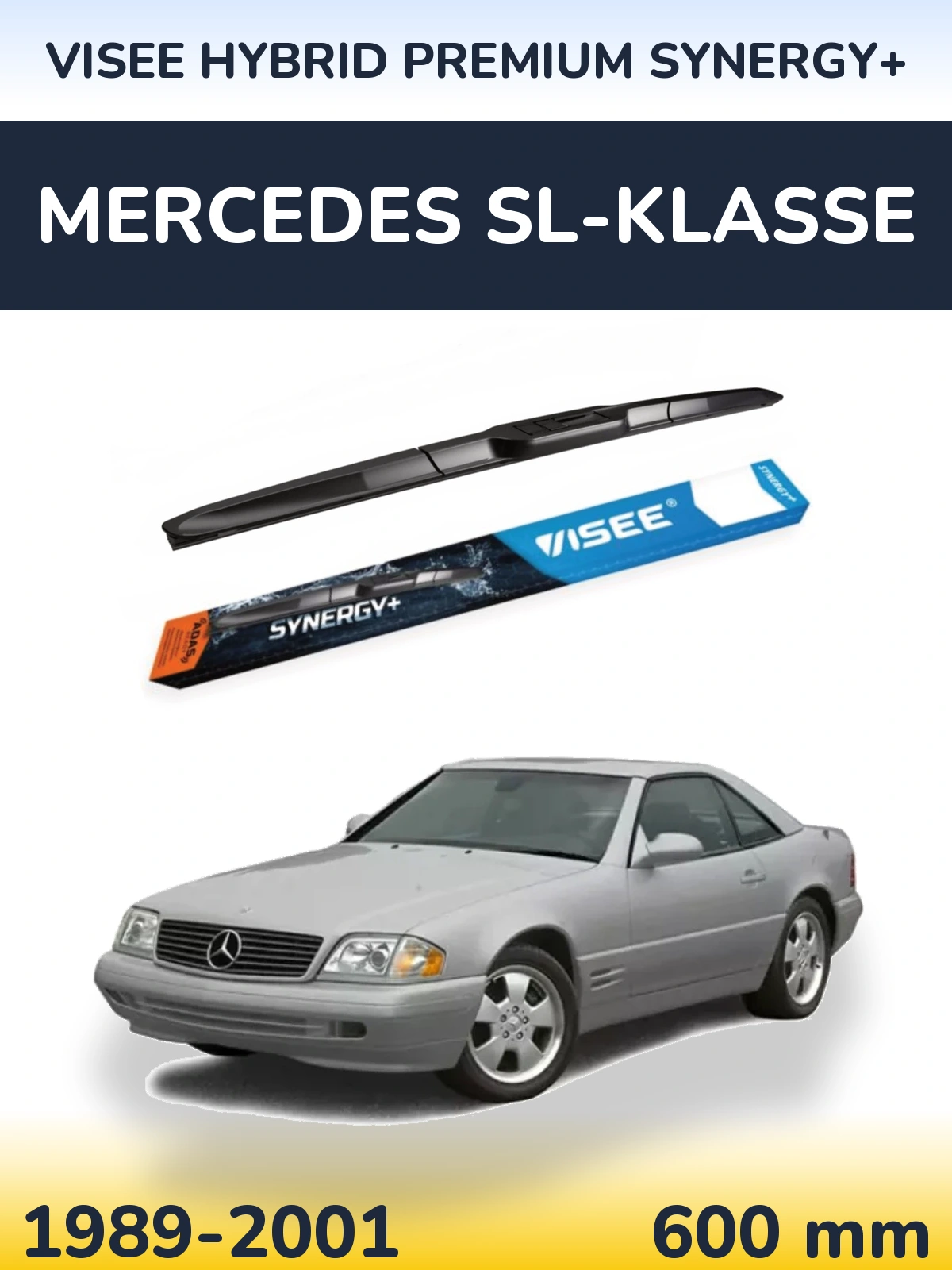 Przednia wycieraczka VISEE HYBRID PREMIUM SYNERGY+ 600 mm do Mercedes SL-Klasse 1989-2001