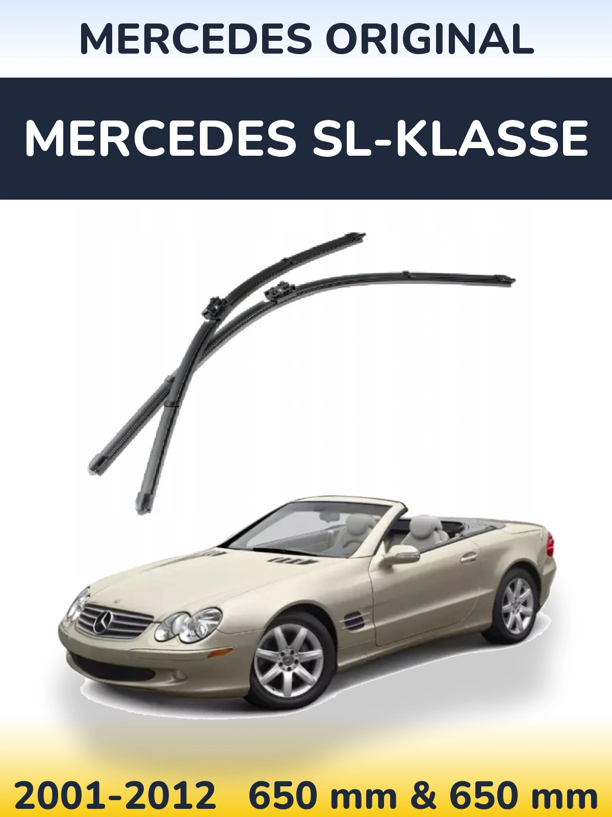 Комплект передних дворников Mercedes OEM Mercedes Original 650 & 650 мм для Mercedes SL-Klasse 2001-2012