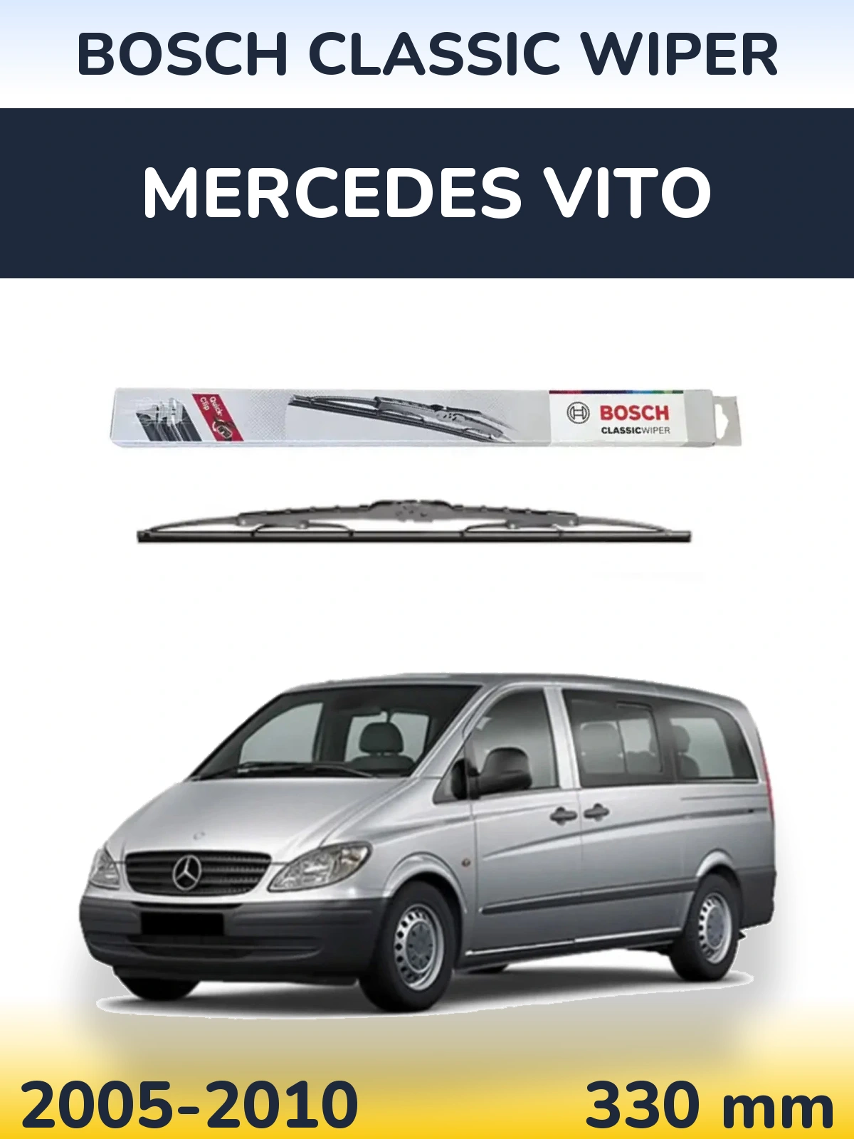 Задний дворник BOSCH Classic Wiper 340 мм для Mercedes Vito 2005-2010