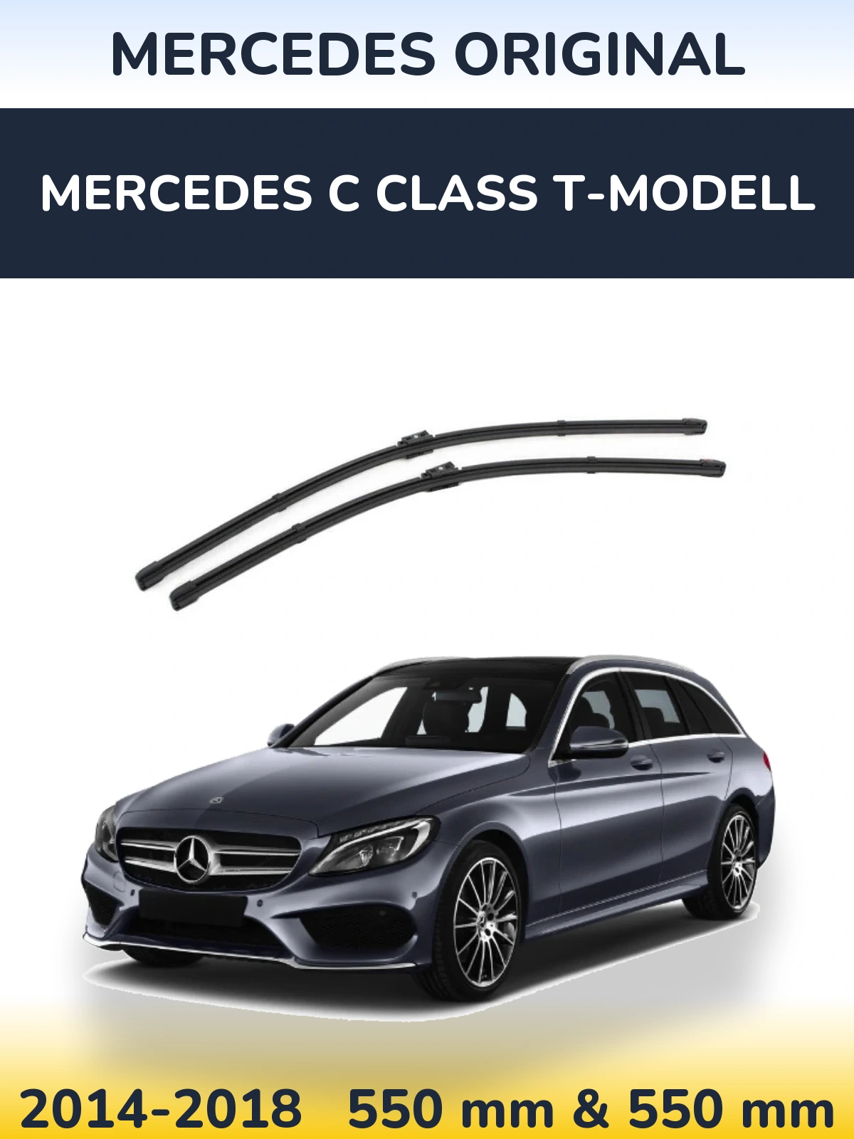 Комплект передніх щіток Mercedes OEM Mercedes Original 550 & 550 мм для Mercedes C Class T-Модельl 2014-2018