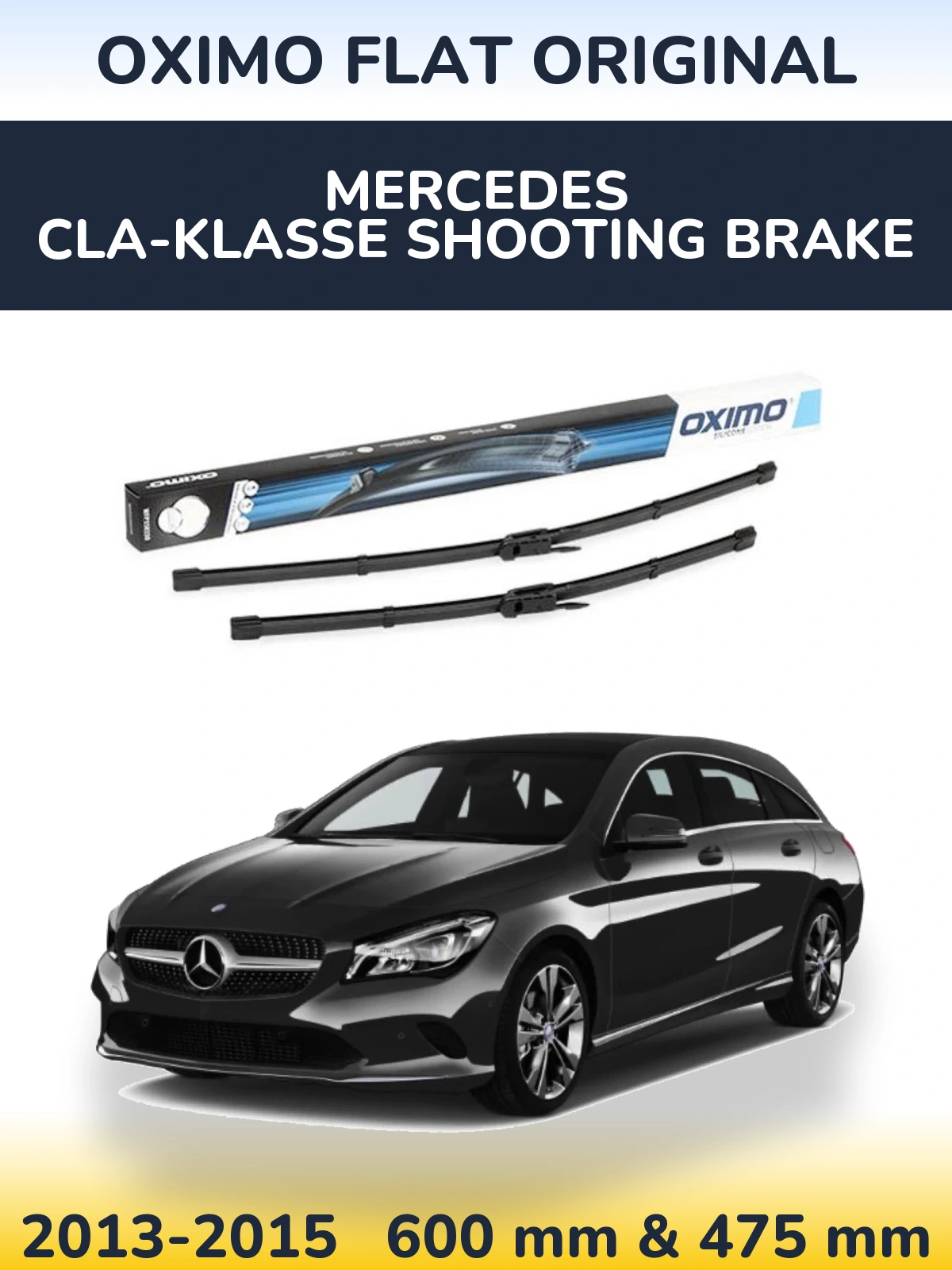 Komplet przednich wycieraczek Oximo Flat Original 600 & 475 mm do Mercedes CLA-Klasse Shooting Brake 2013-2015