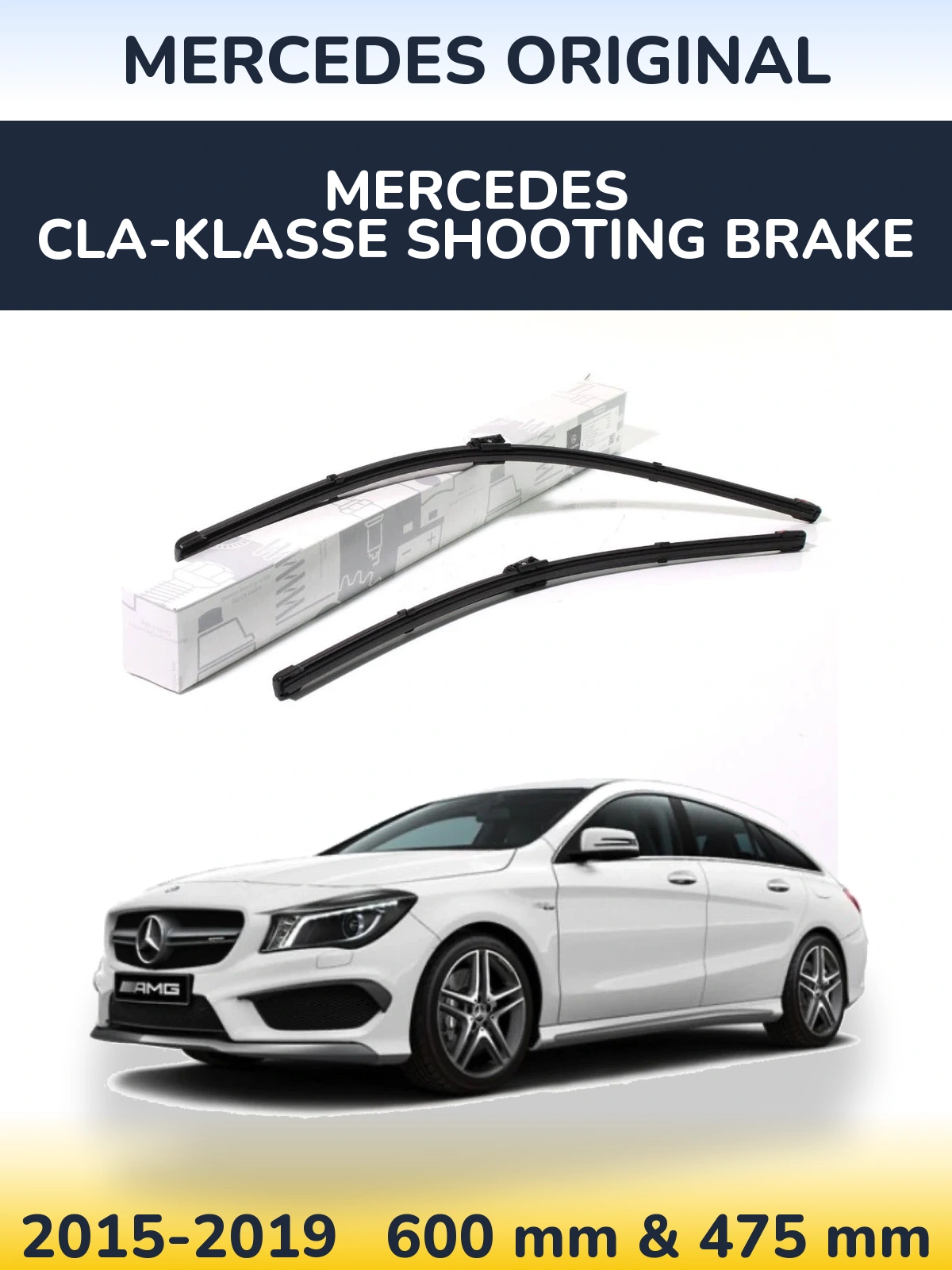 Комплект передніх щіток Mercedes OEM Mercedes Original 600 & 475 мм для Mercedes CLA-Klasse Shooting Brake 2015-2019