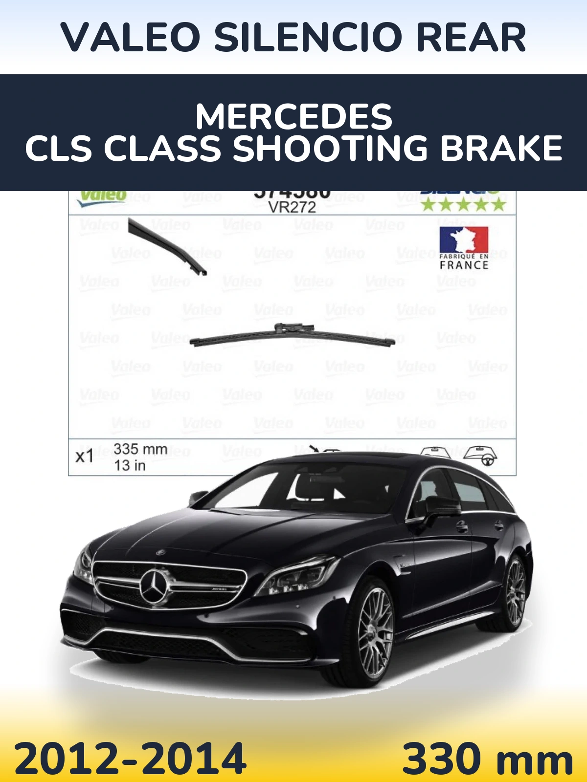 Задний дворник Valeo Silencio Rear 330 мм для Mercedes CLS Class Shooting Brake 2012-2014