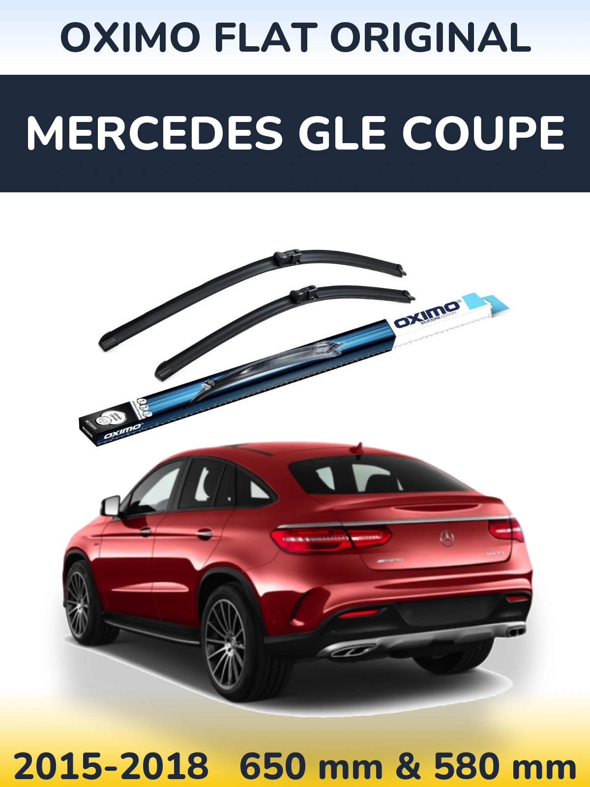 Komplet przednich wycieraczek Oximo Flat Original 650 & 580 mm do Mercedes GLE Coupe 2015-2018