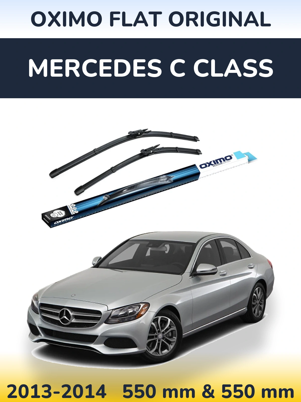 Komplet przednich wycieraczek Oximo Flat Original 550 & 550 mm do Mercedes Klasa C 2013-2014